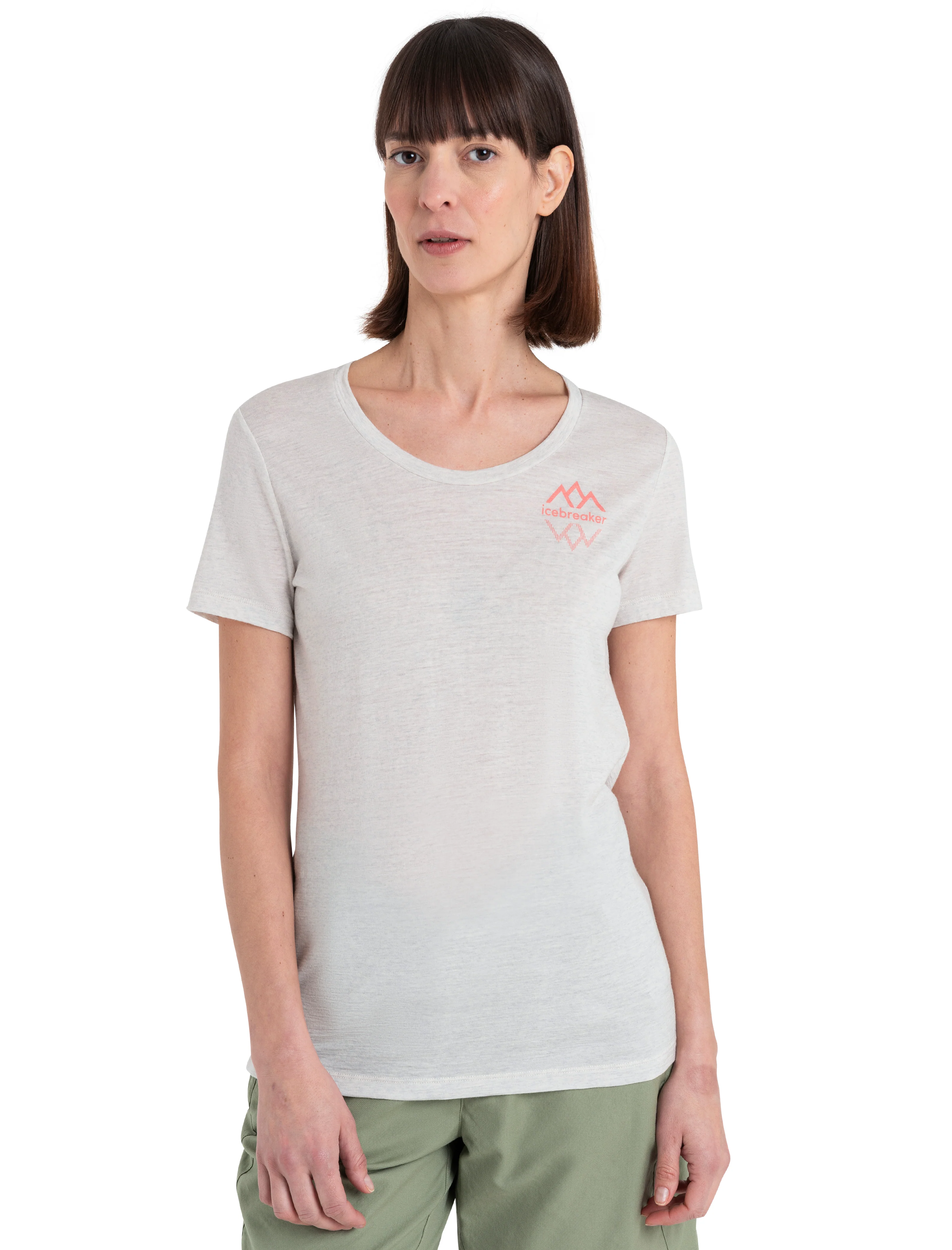 Women's Merino 150 Tech Lite Short Sleeve Scoop T-Shirt Icebreaker Logo Reflections