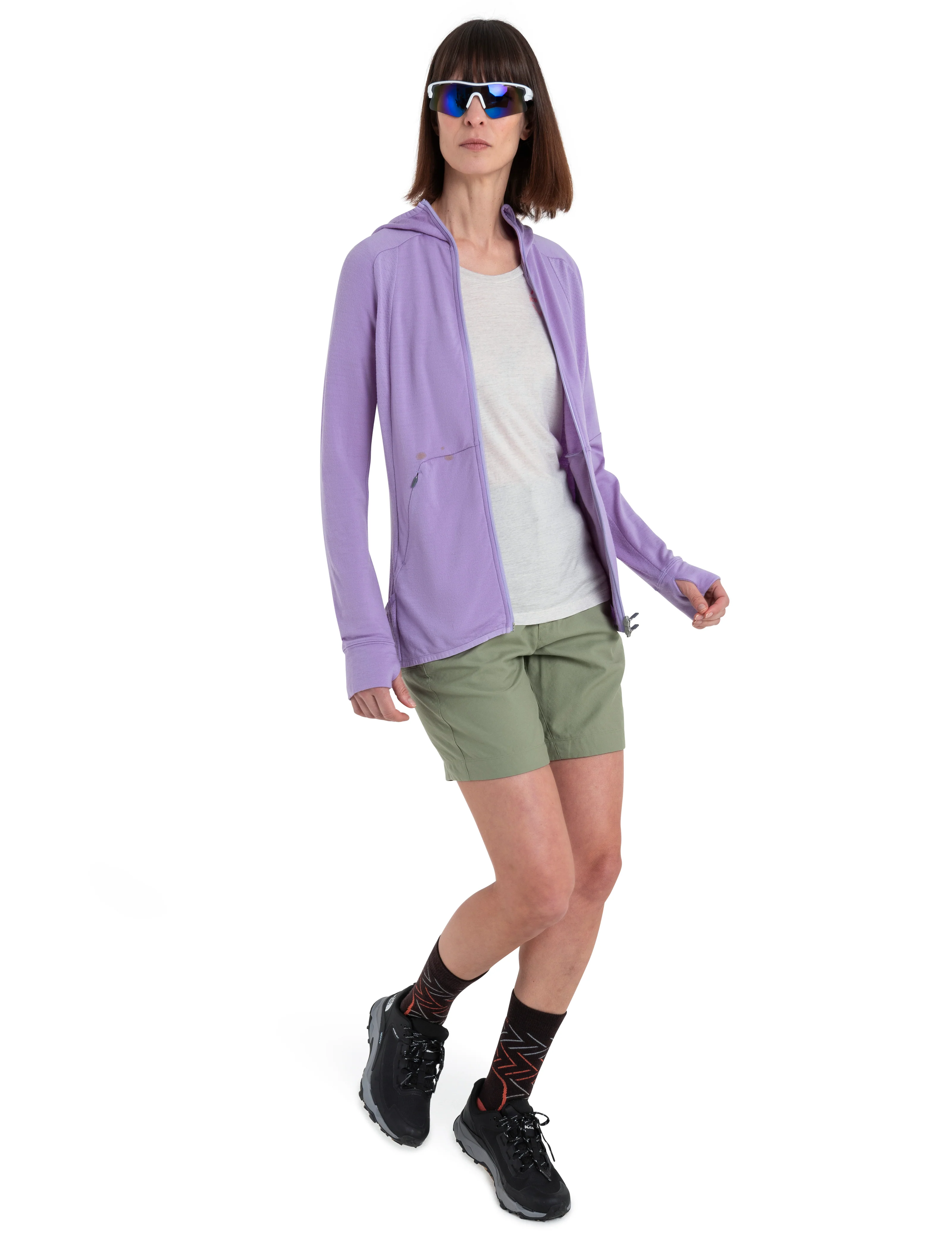Women's Merino 150 Tech Lite Short Sleeve Scoop T-Shirt Icebreaker Logo Reflections - Image 4
