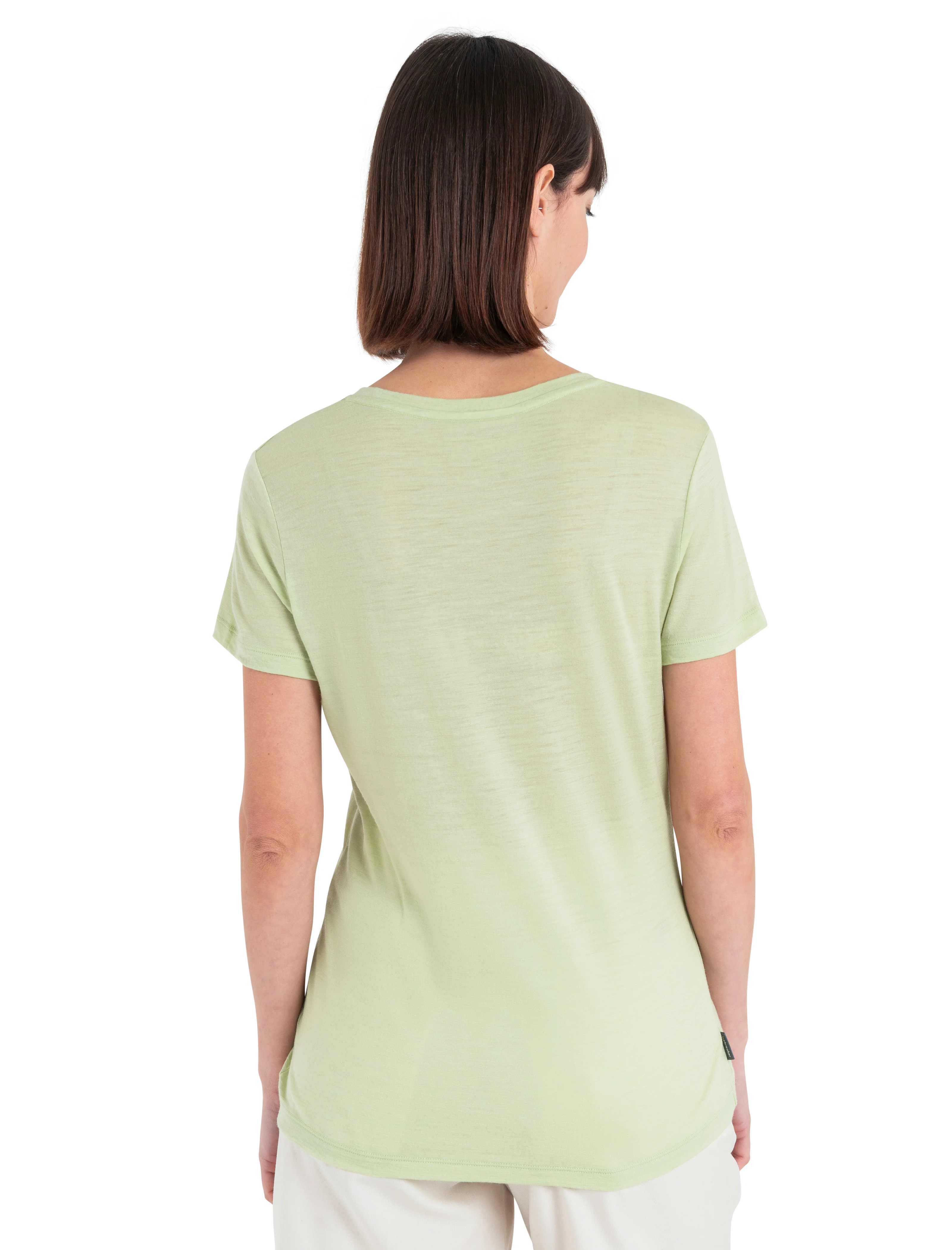 Women's Merino 150 Tech Lite Short Sleeve Scoop T-Shirt Icebreaker Logo Reflections - Image 2