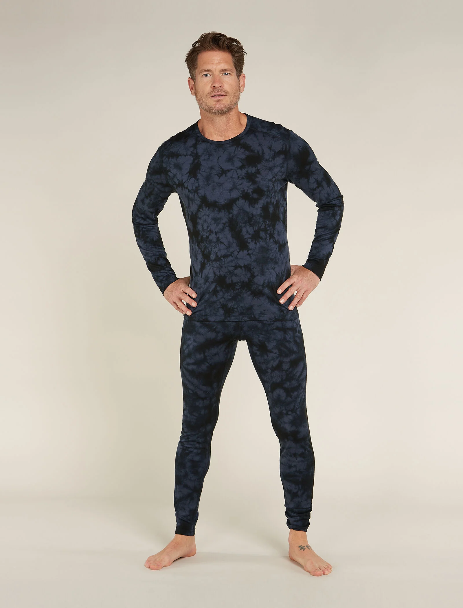 Men's Merino 200 Oasis Long Sleeve Crew Thermal Top Cloud Dye - Image 3
