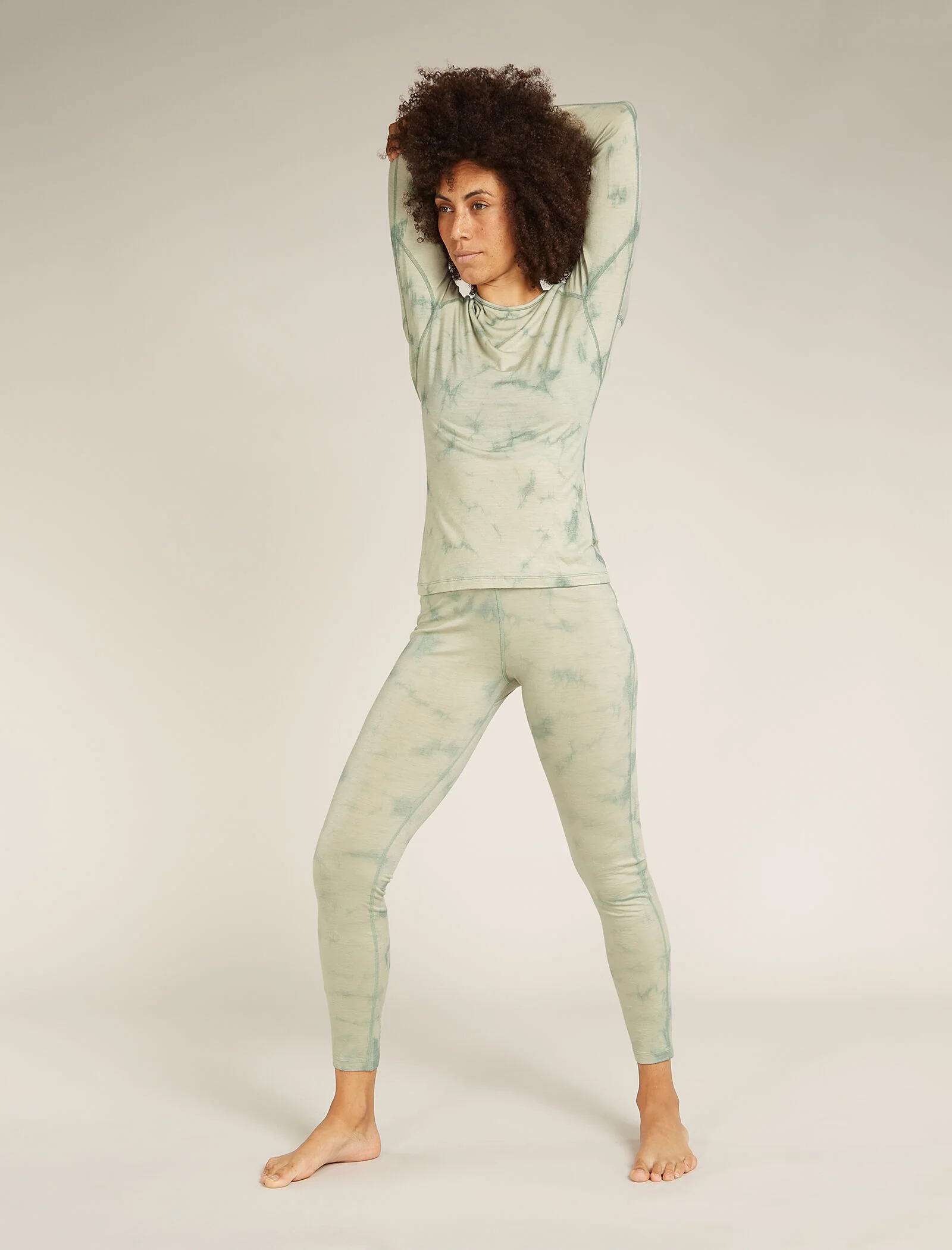 Women's Merino 200 Oasis Long Sleeve Crew Thermal Top Cloud Dye - Image 3