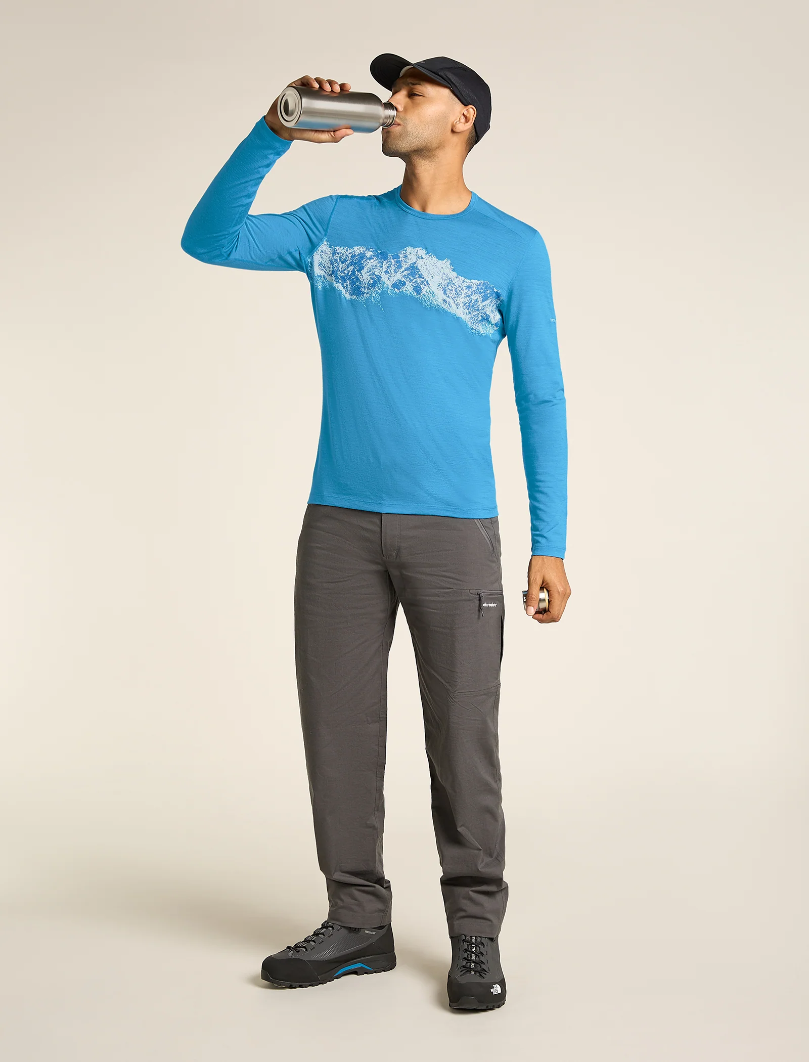 Men's Merino 200 Oasis Long Sleeve Crew Thermal Top Remarkables - Image 4