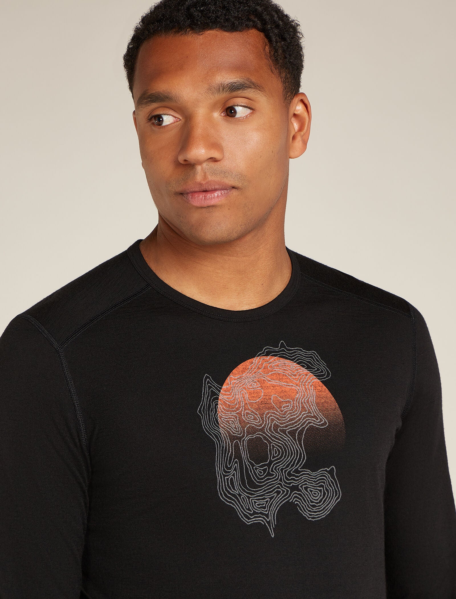 Men's Merino 200 Oasis Long Sleeve Crew Thermal Top Ruapehu Round