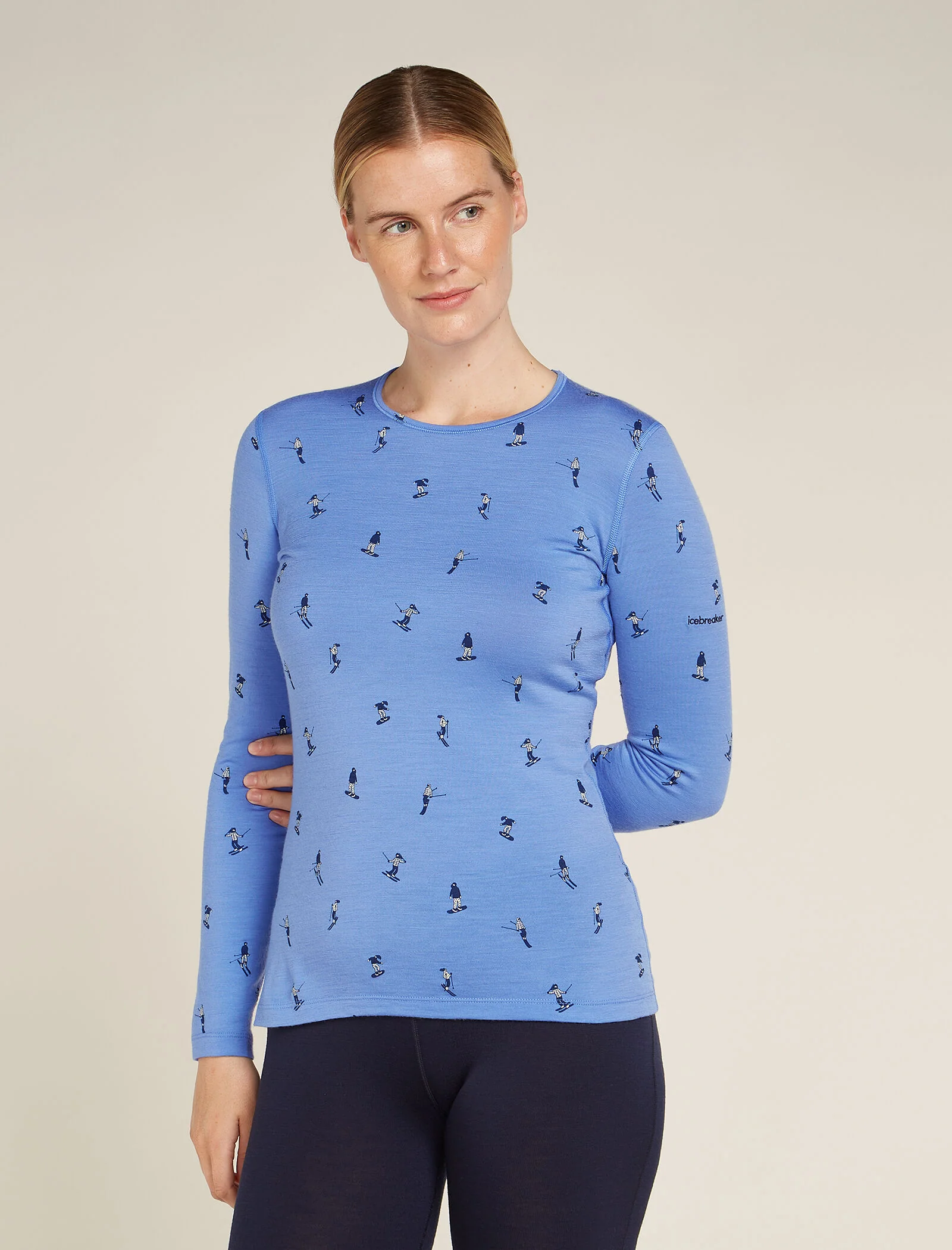 Women's Merino 200 Oasis Long Sleeve Crew Thermal Top Snow Day