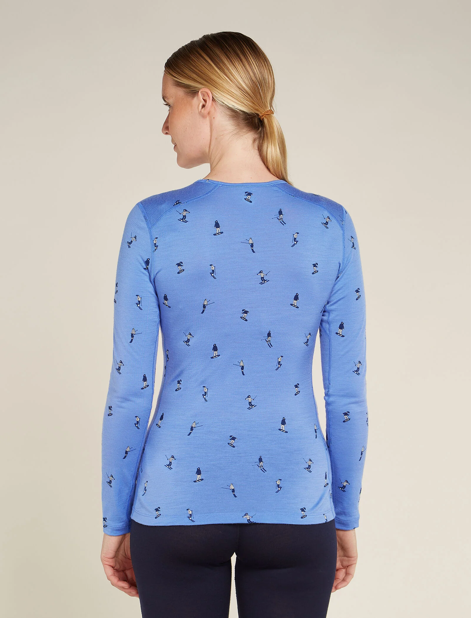 Women's Merino 200 Oasis Long Sleeve Crew Thermal Top Snow Day - Image 2