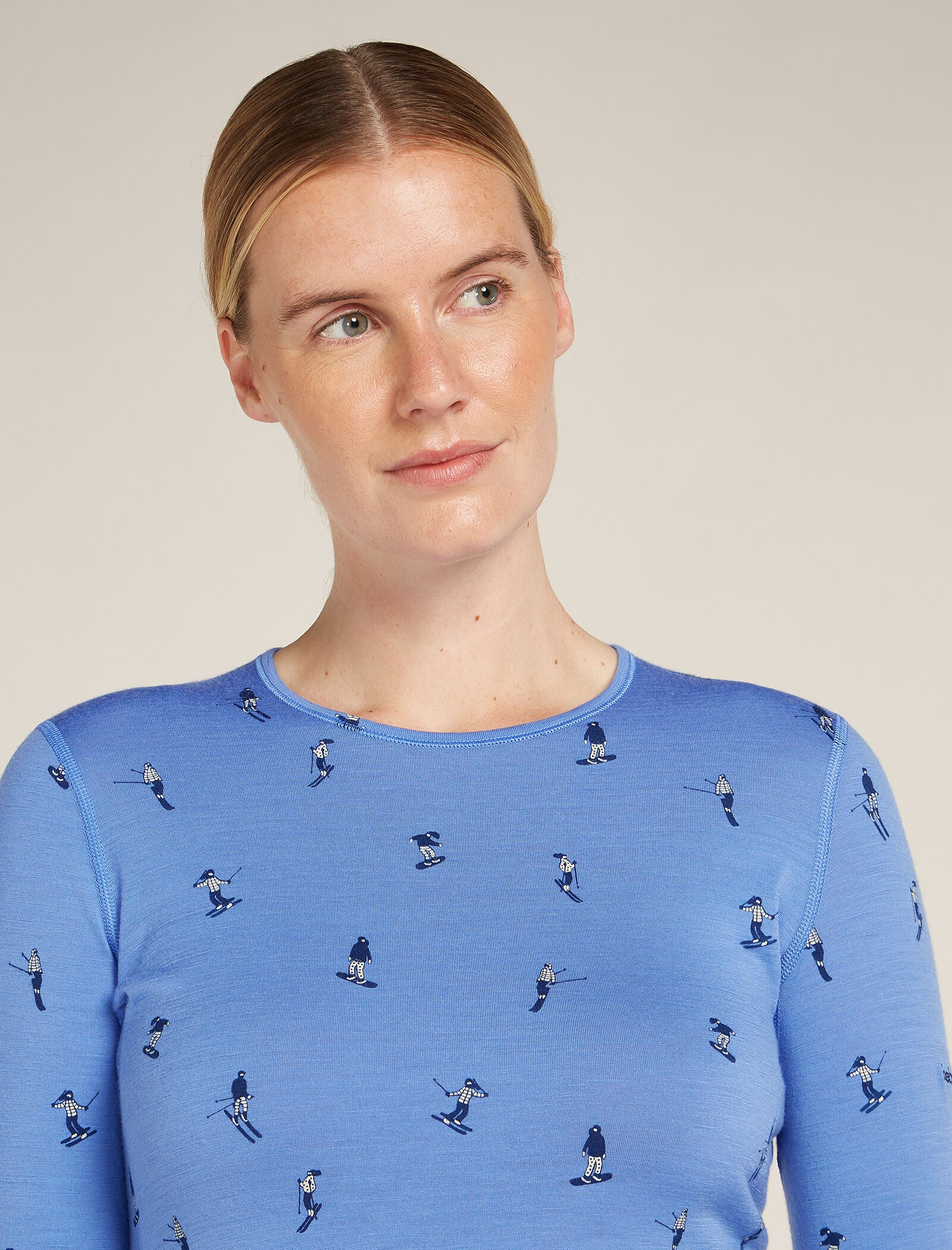 Women's Merino 200 Oasis Long Sleeve Crew Thermal Top Snow Day - Image 6