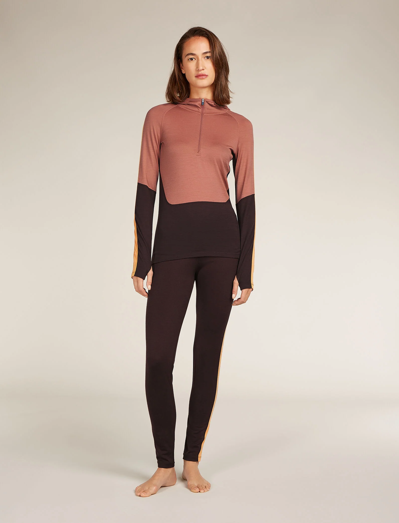 Women's Merino 200 Sonebula Long Sleeve Half Zip Thermal Hoodie - Image 3