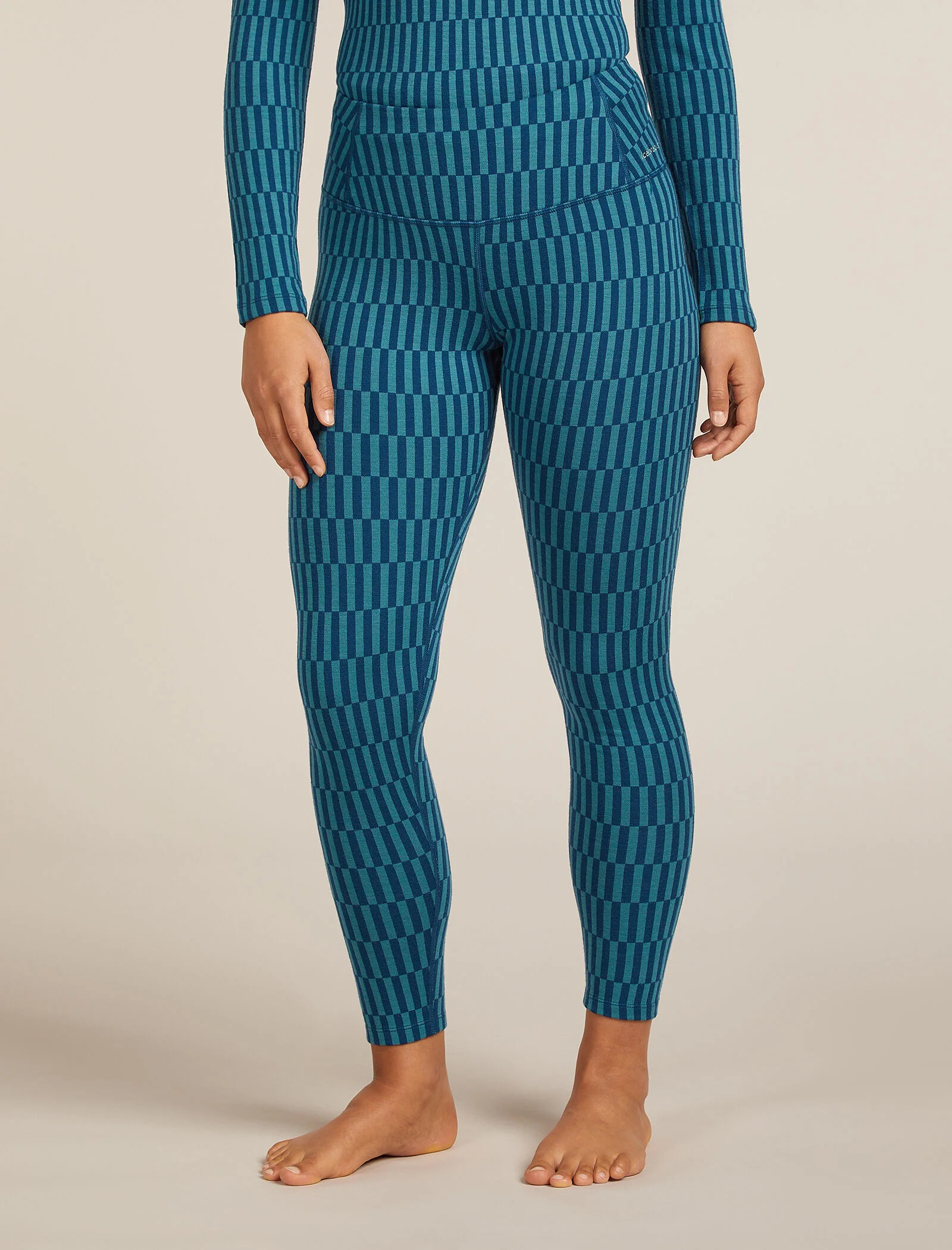 260 Tech Vertex High Rise Thermal Leggings Snow Grid
