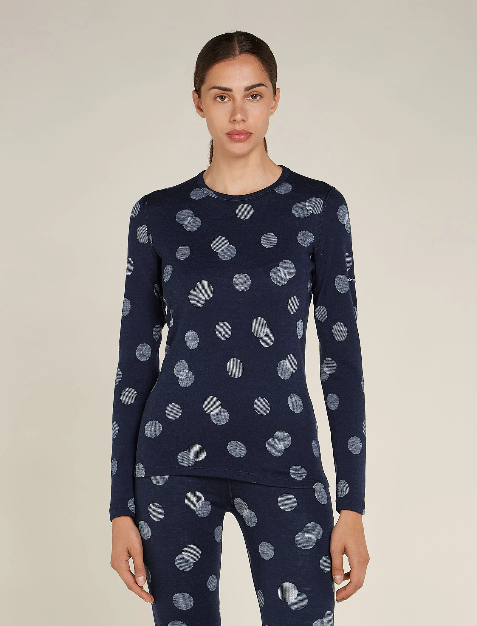 Women's Merino 260 Vertex Long Sleeve Crew Thermal Top Falling Flakes