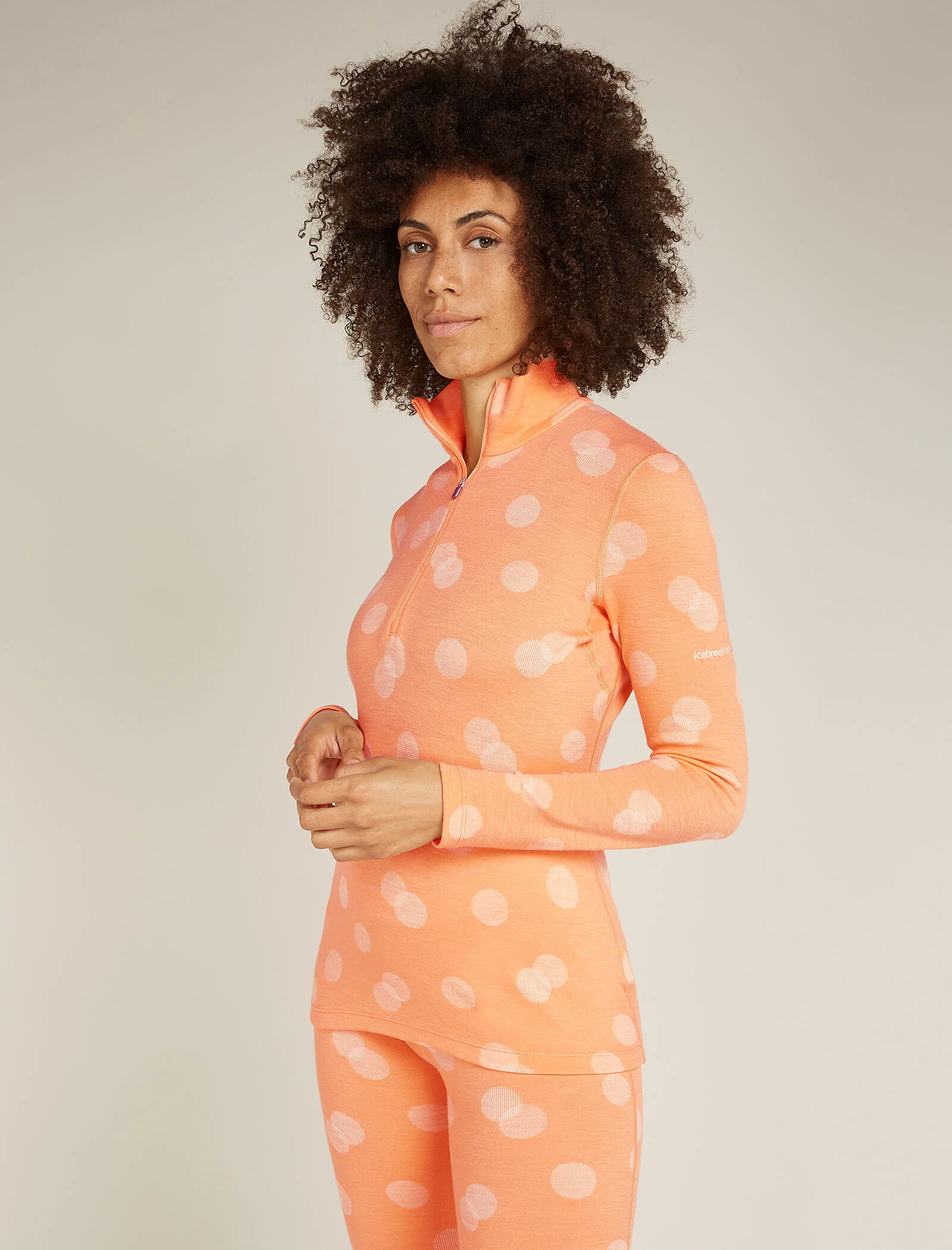 Women's Merino 260 Vertex Long Sleeve Half Zip Thermal Top Falling Flakes