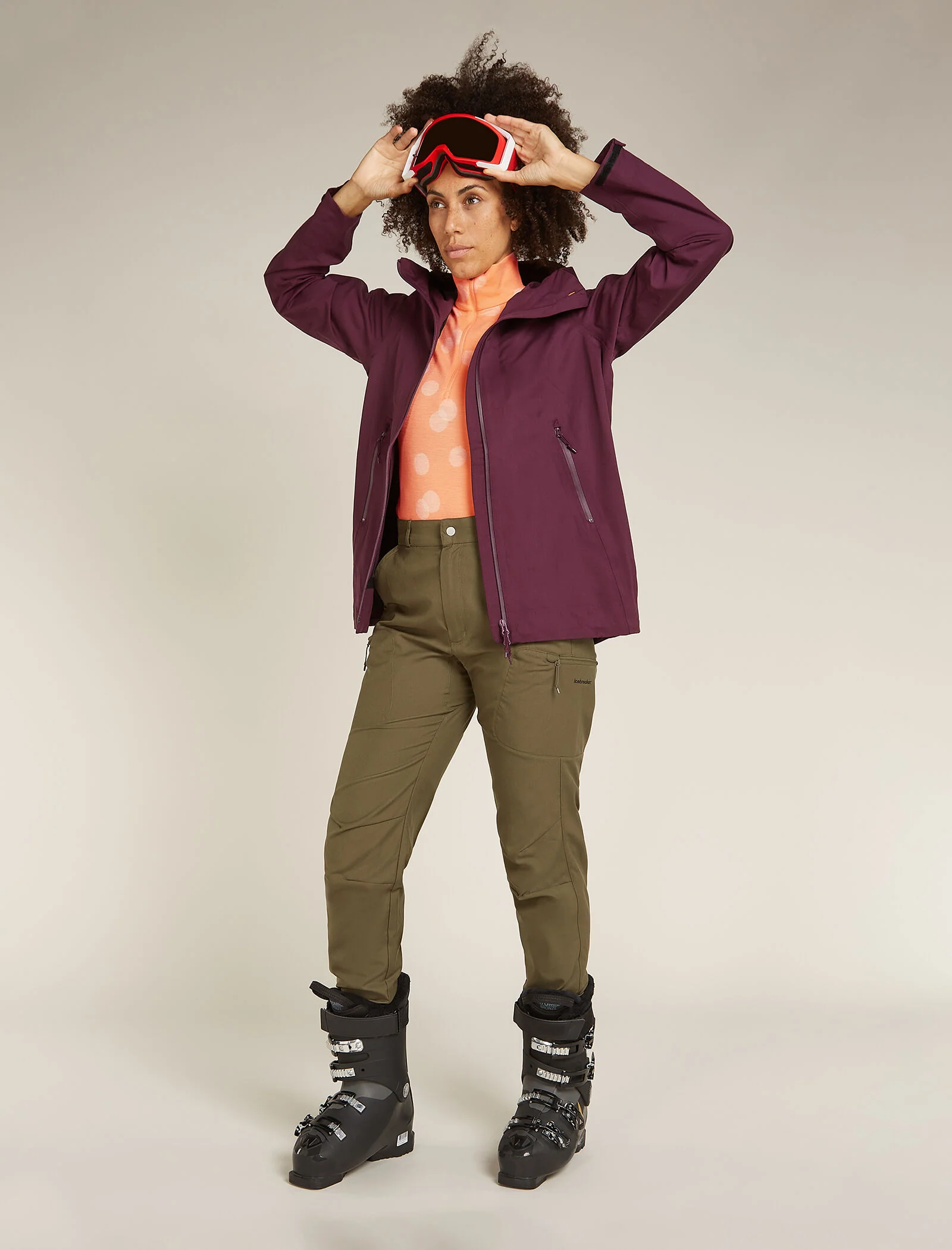Women's Merino 260 Vertex Long Sleeve Half Zip Thermal Top Falling Flakes - Image 4