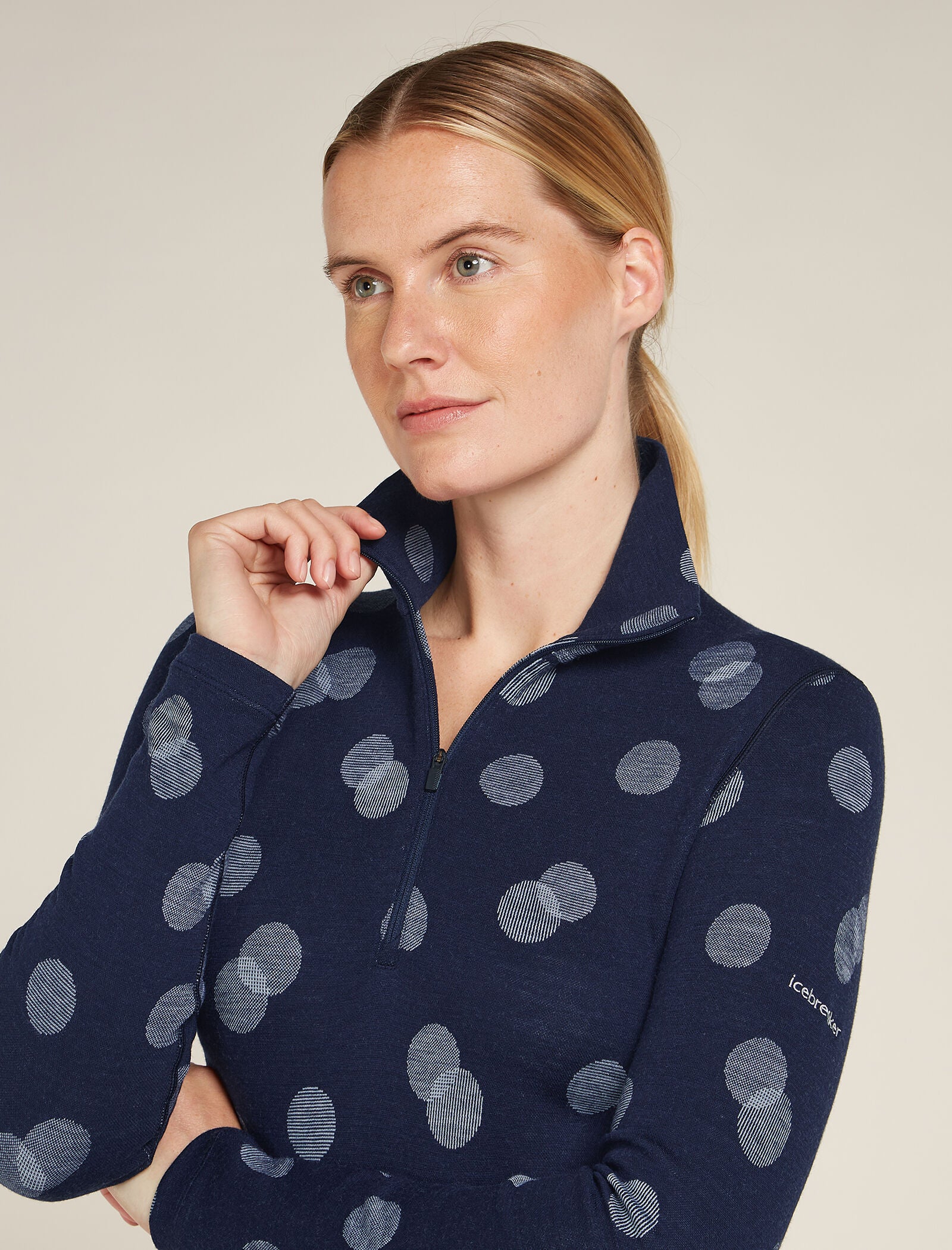Women's Merino 260 Vertex Long Sleeve Half Zip Thermal Top Falling Flakes - Image 6
