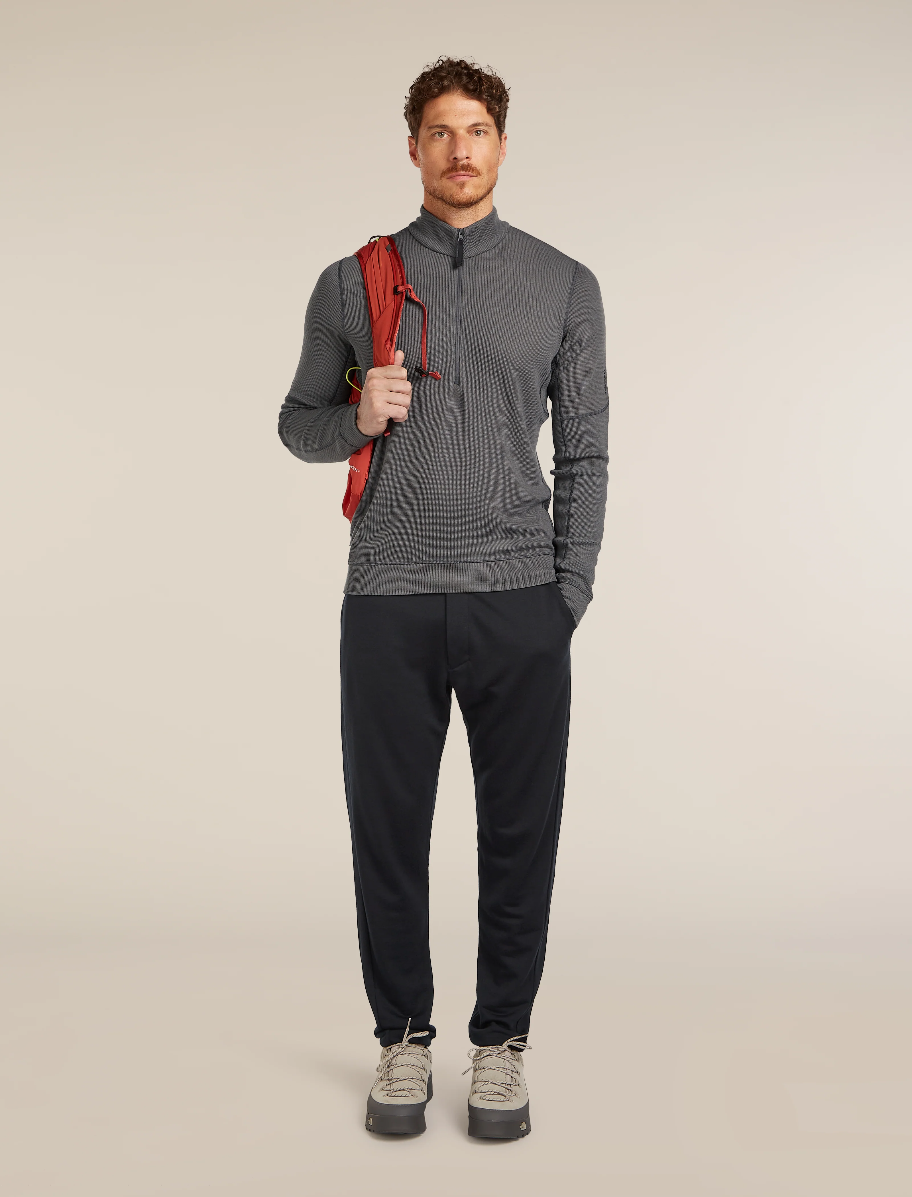 260 Waffle Knit Wander Half Zip Top - Image 4