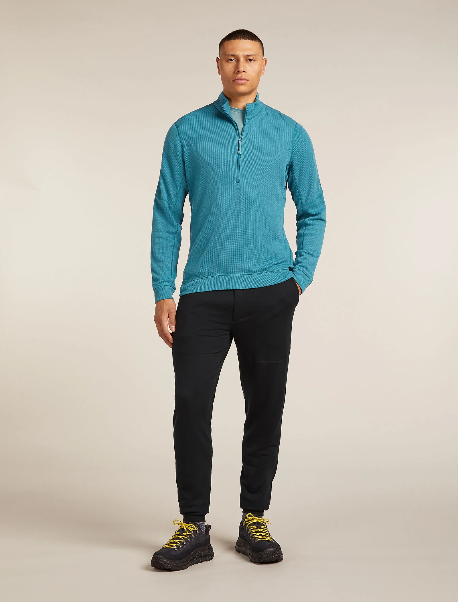 260 Waffle Knit Wander Half Zip Top - Image 3