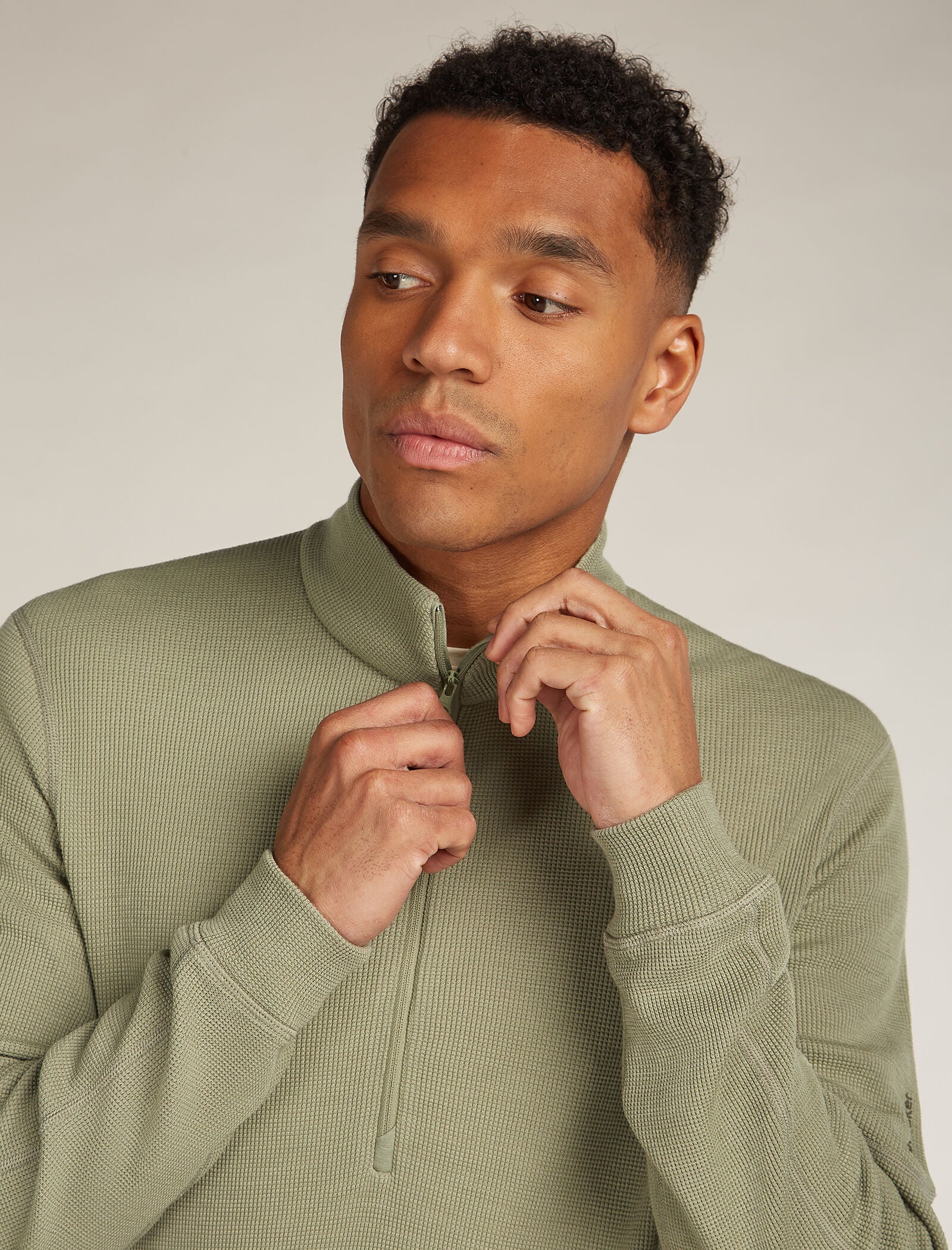 Men's Merino 260 Waffle Knit Wander Long Sleeve Half Zip - Image 5