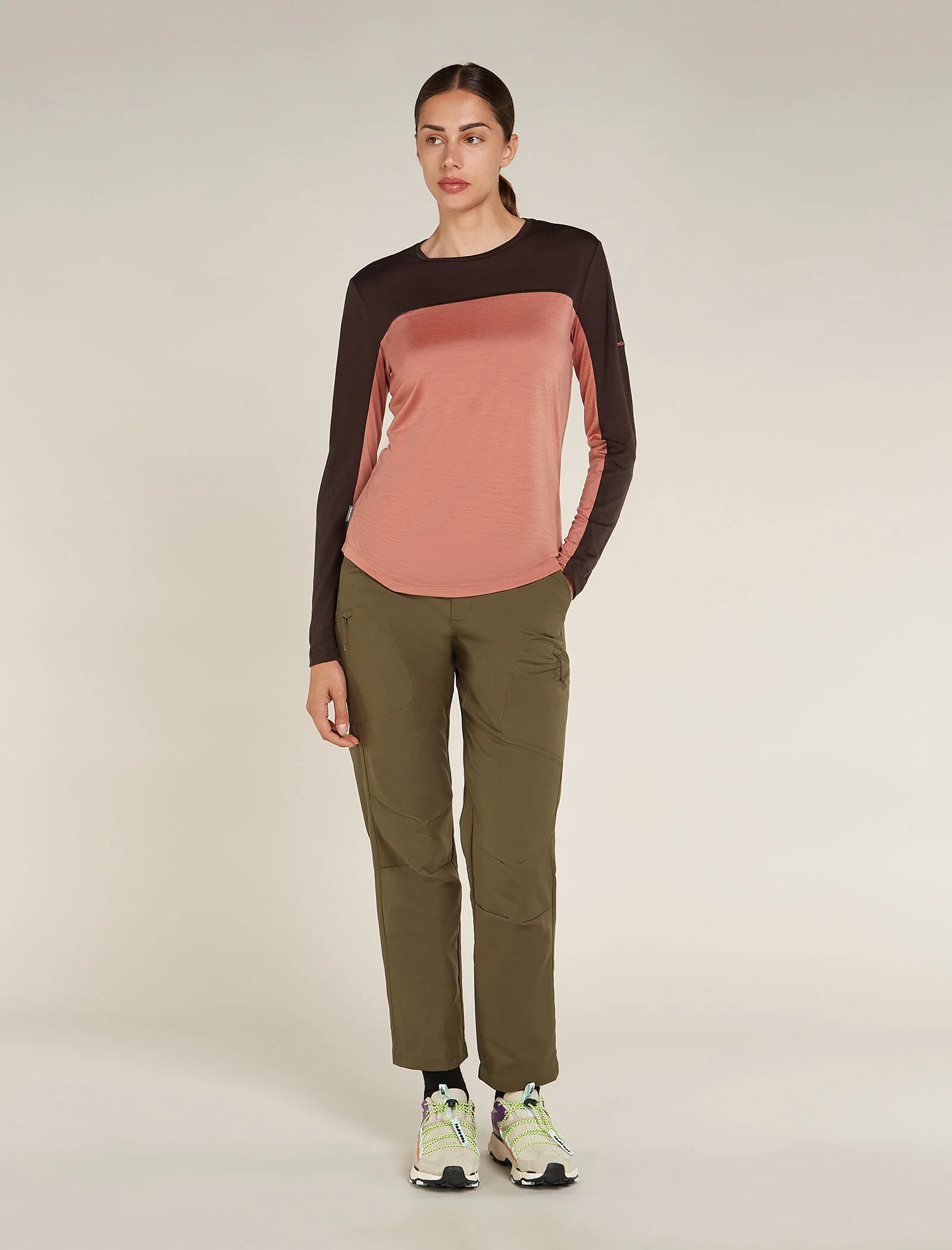 Women's Merino Blend 125 Cool-Lite⢠Sphere Long Sleeve T-Shirt Colour Block - Image 3