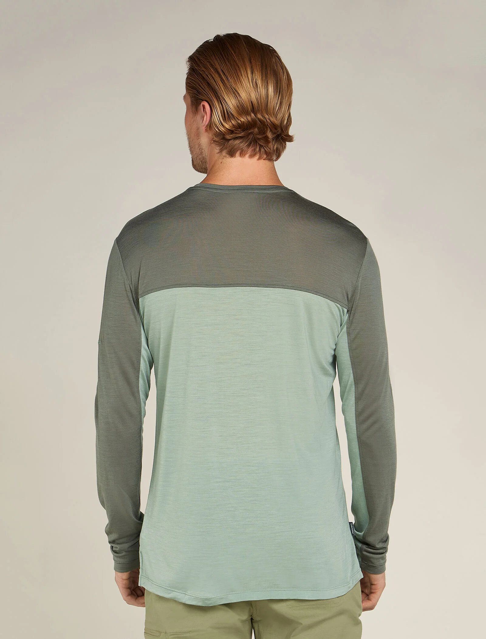 Men's Merino Blend 125 Cool-Lite⢠Sphere Long Sleeve T-Shirt Colour Block - Image 2