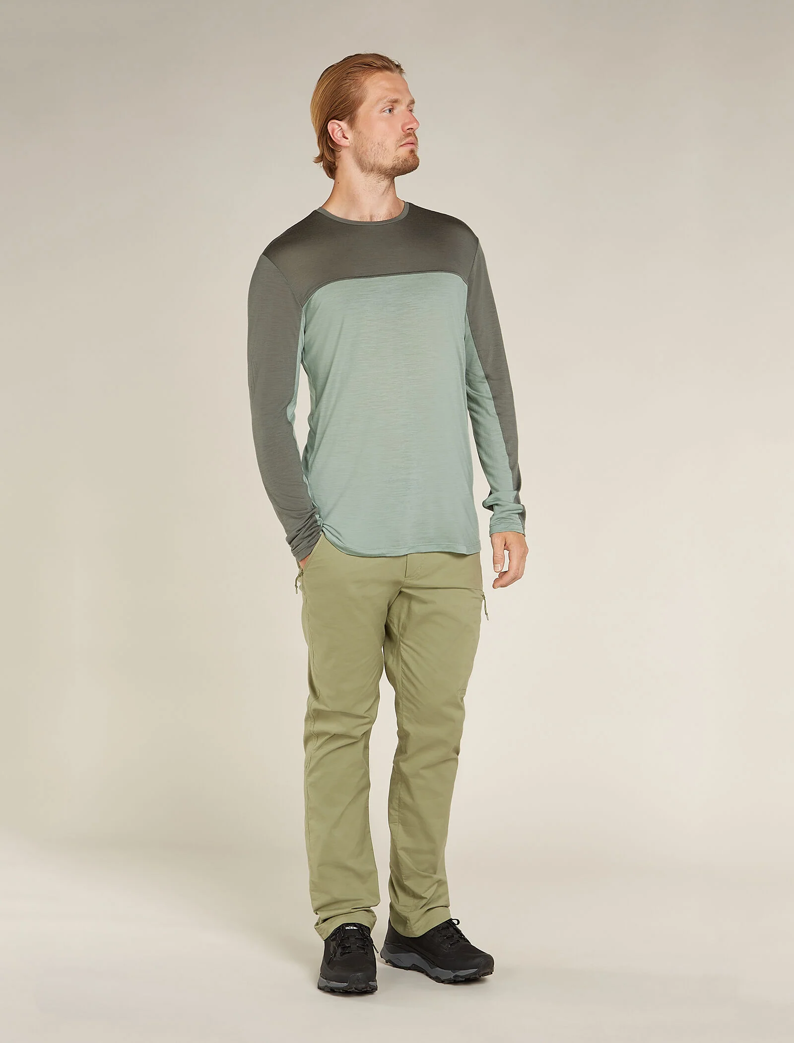 Men's Merino Blend 125 Cool-Lite⢠Sphere Long Sleeve T-Shirt Colour Block - Image 3