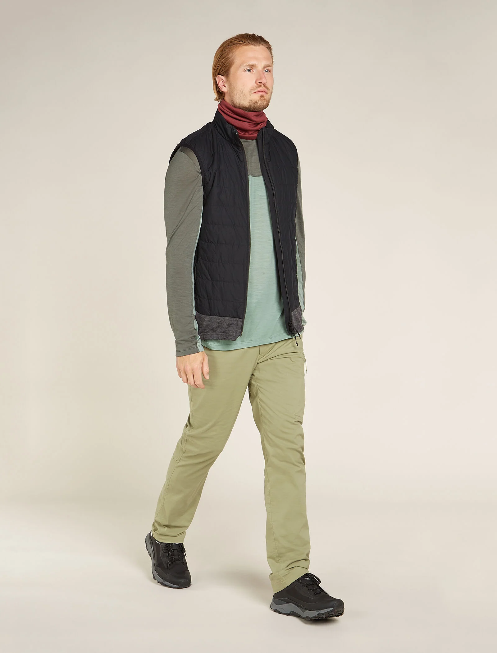 Men's Merino Blend 125 Cool-Lite⢠Sphere Long Sleeve T-Shirt Colour Block - Image 4