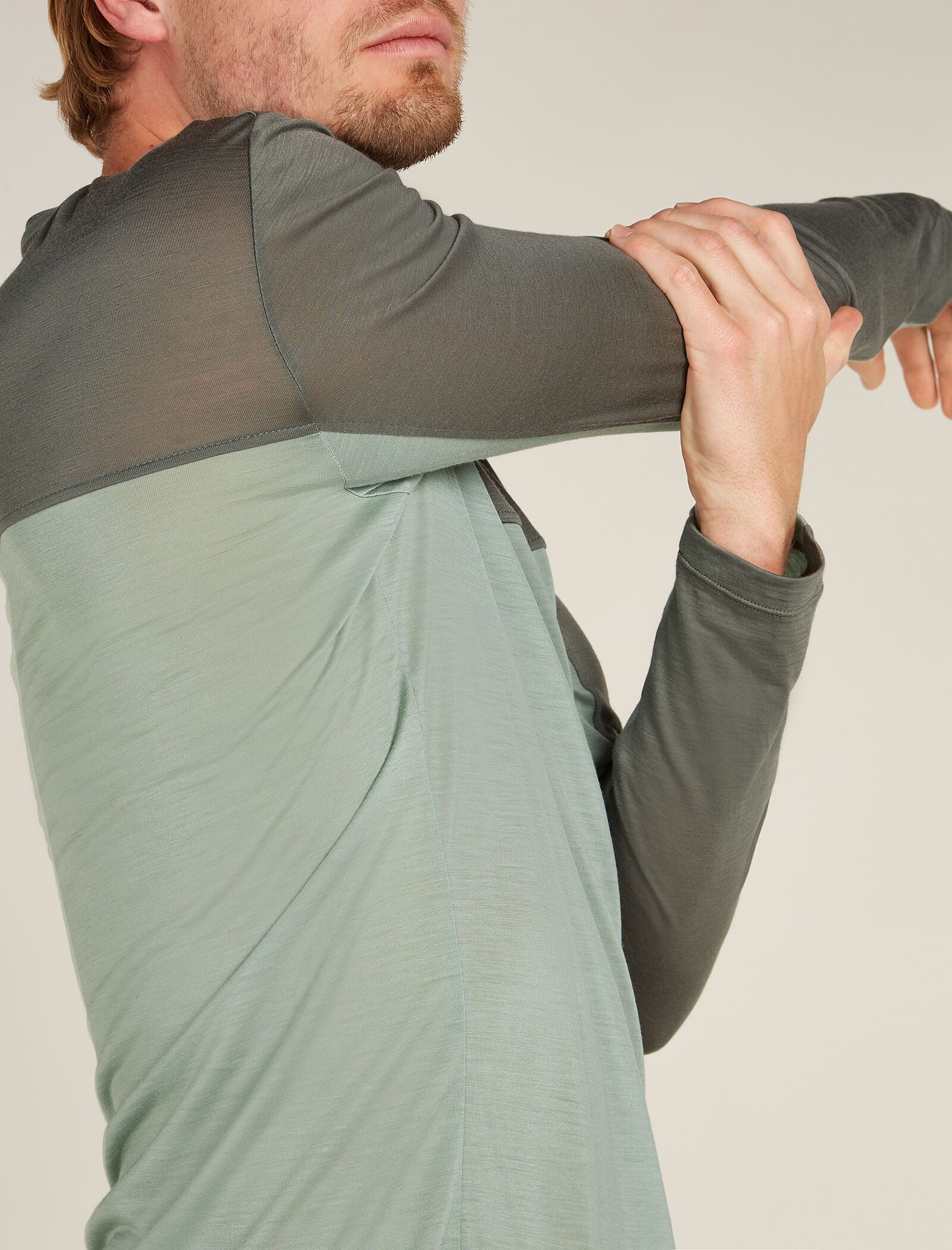 Men's Merino Blend 125 Cool-Lite⢠Sphere Long Sleeve T-Shirt Colour Block - Image 5