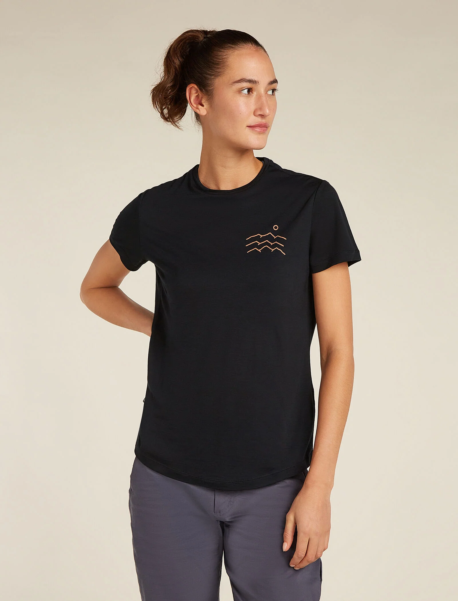 Women's Merino Blend 125 Cool-Lite⢠Sphere Short Sleeve T-Shirt Across the Peaks
