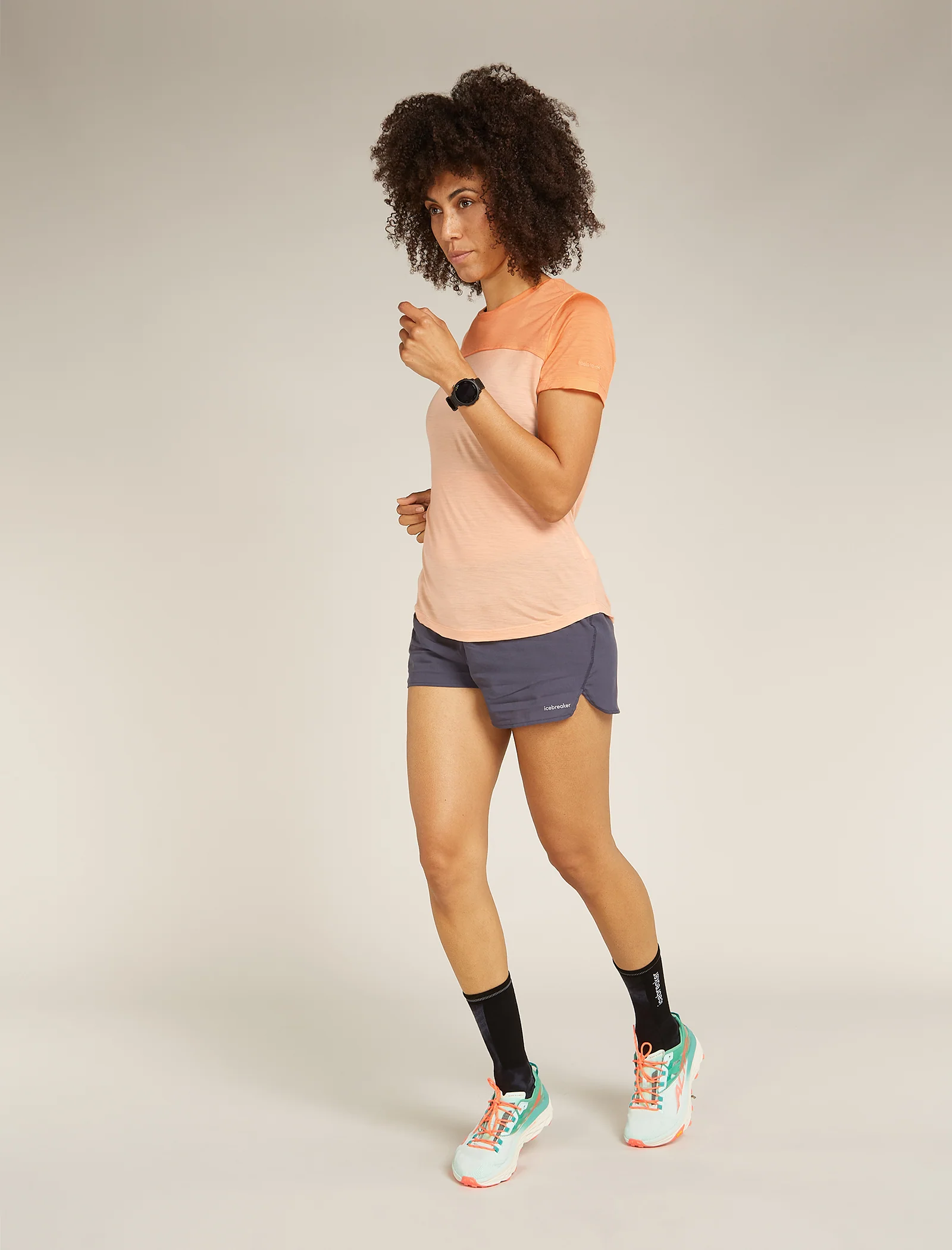 Women's Merino Blend 125 Cool-Lite⢠Sphere Short Sleeve T-Shirt Colour Block - Image 3