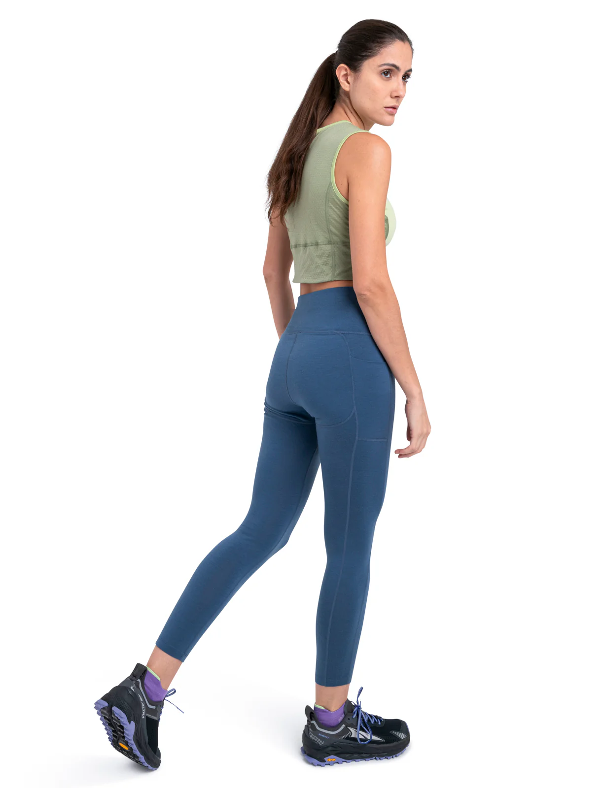 Women's Merino Blend 125 ZoneKnit⢠Energy Wind Cropped Bra-Tank - Image 5