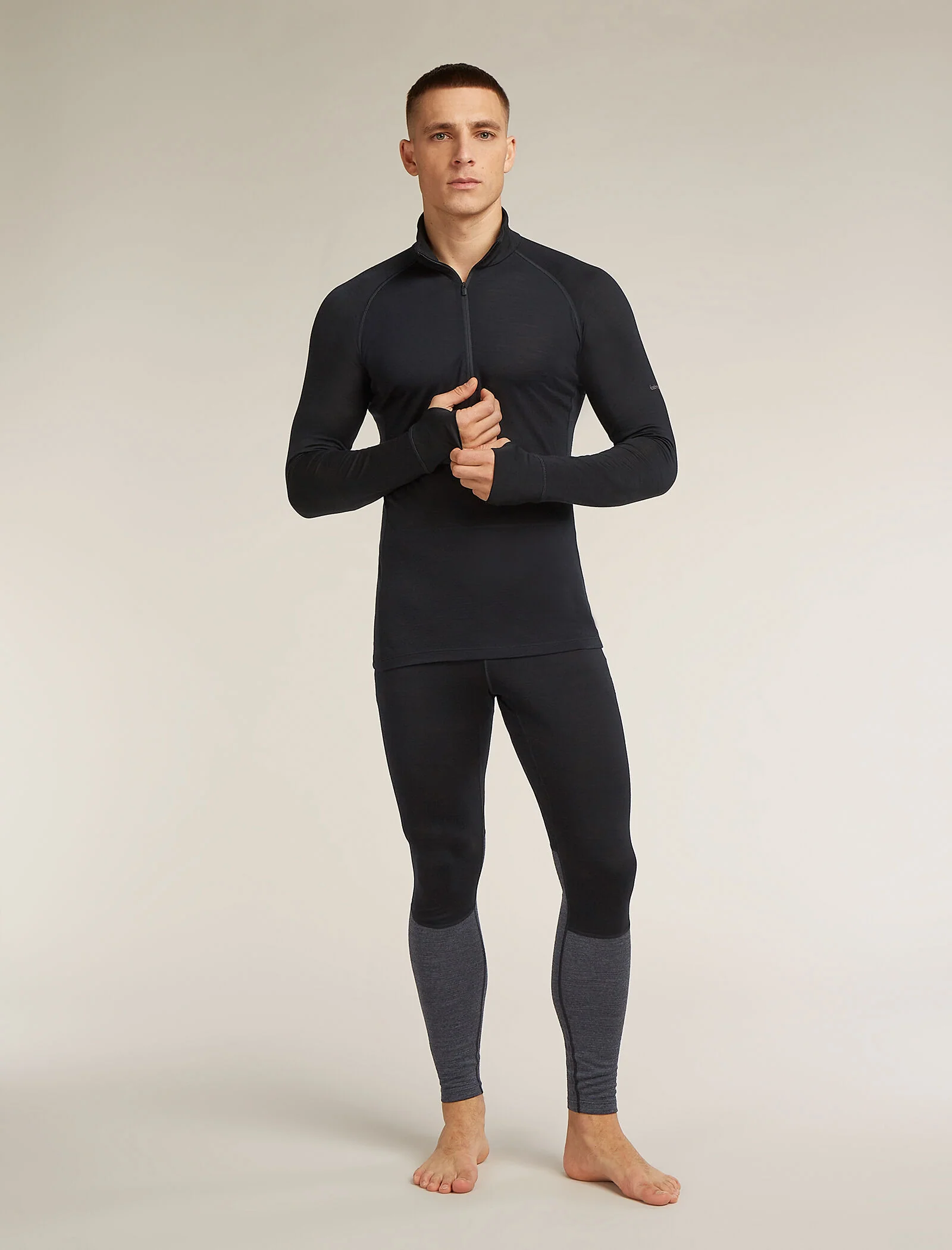 Men's Merino Blend 125 ZoneKnit™ Long Sleeve Half Zip Thermal Top - Image 3
