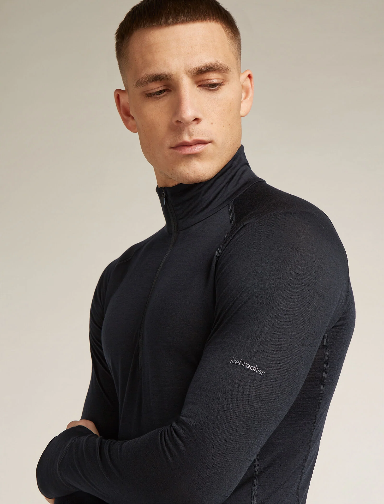 Men's Merino Blend 125 ZoneKnit™ Long Sleeve Half Zip Thermal Top - Image 5