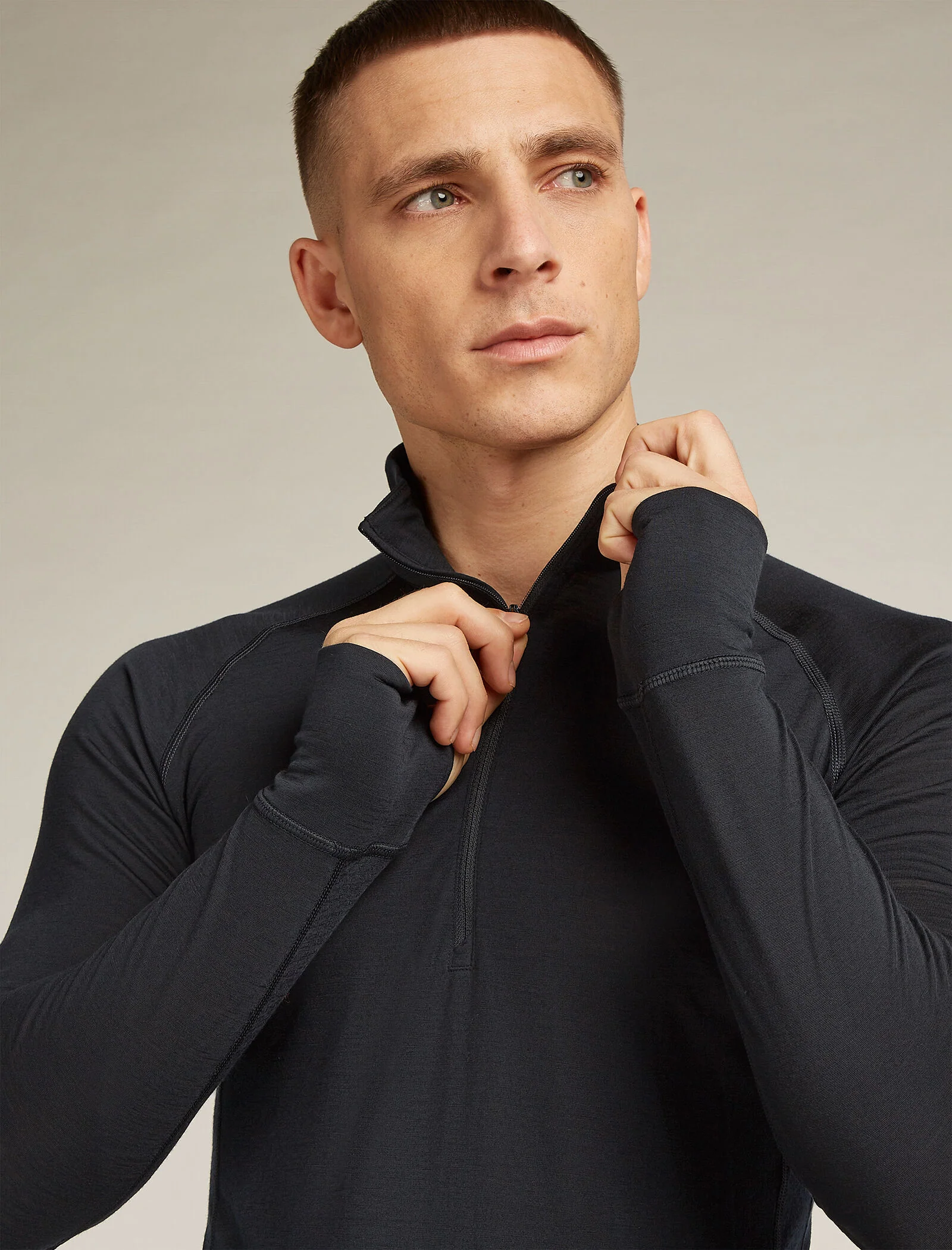 Men's Merino Blend 125 ZoneKnit™ Long Sleeve Half Zip Thermal Top - Image 6