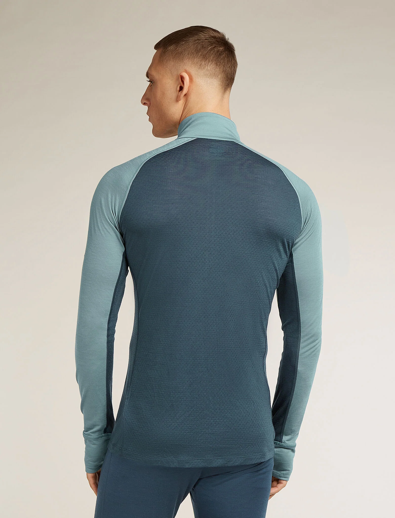 Men's Merino Blend 125 ZoneKnit™ Long Sleeve Half Zip Thermal Top - Image 2