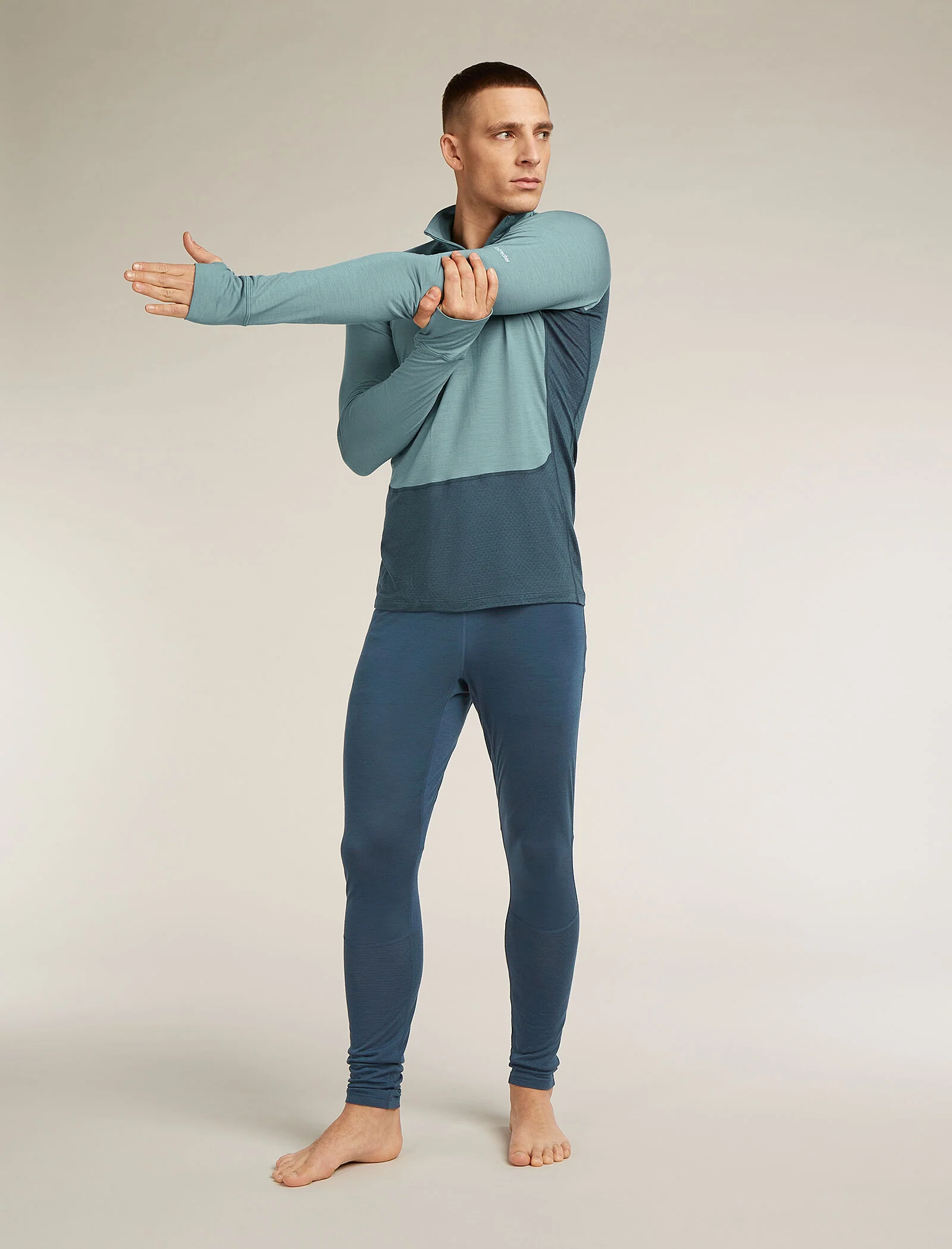 Men's Merino Blend 125 ZoneKnit™ Long Sleeve Half Zip Thermal Top - Image 3