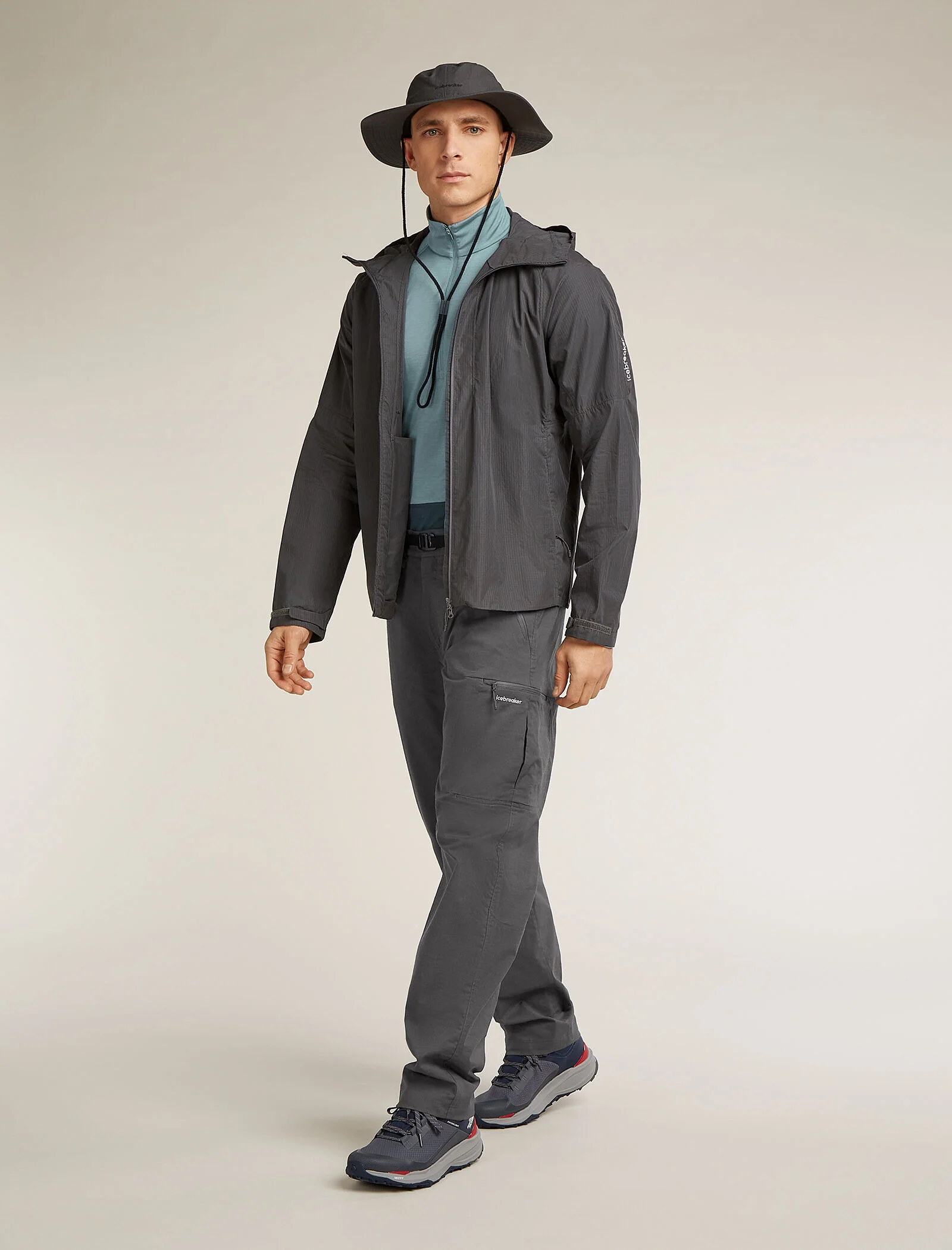 Men's Merino Blend 125 ZoneKnit™ Long Sleeve Half Zip Thermal Top - Image 4