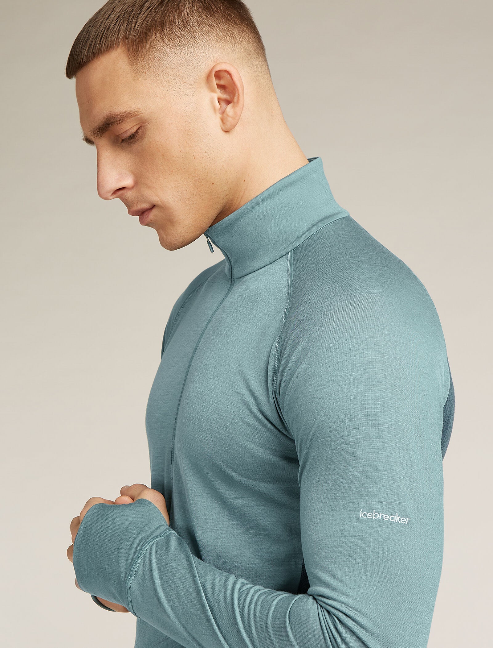 Men's Merino Blend 125 ZoneKnit™ Long Sleeve Half Zip Thermal Top - Image 5