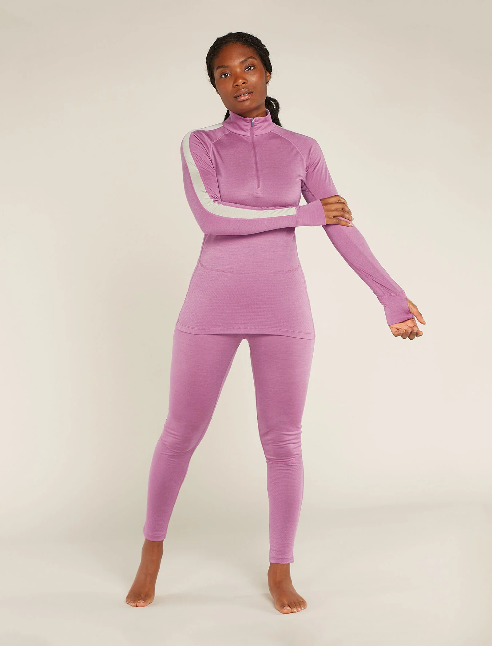 Women's Merino Blend 125 ZoneKnit™ Long Sleeve Half Zip Thermal Top - Image 3