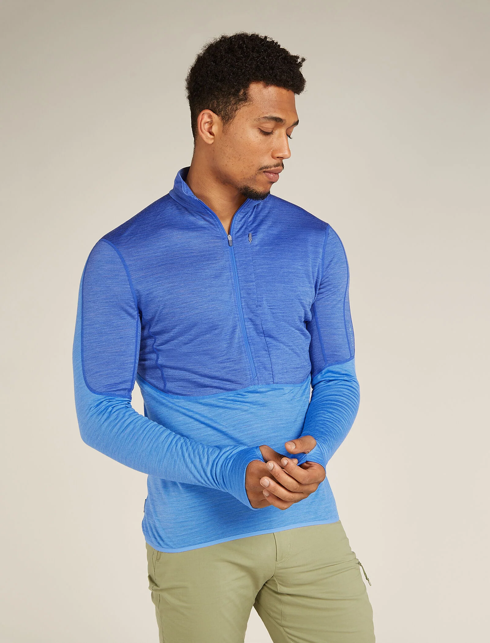Men's Merino Blend 200 Realfleece⢠Descender Long Sleeve Half Zip Top