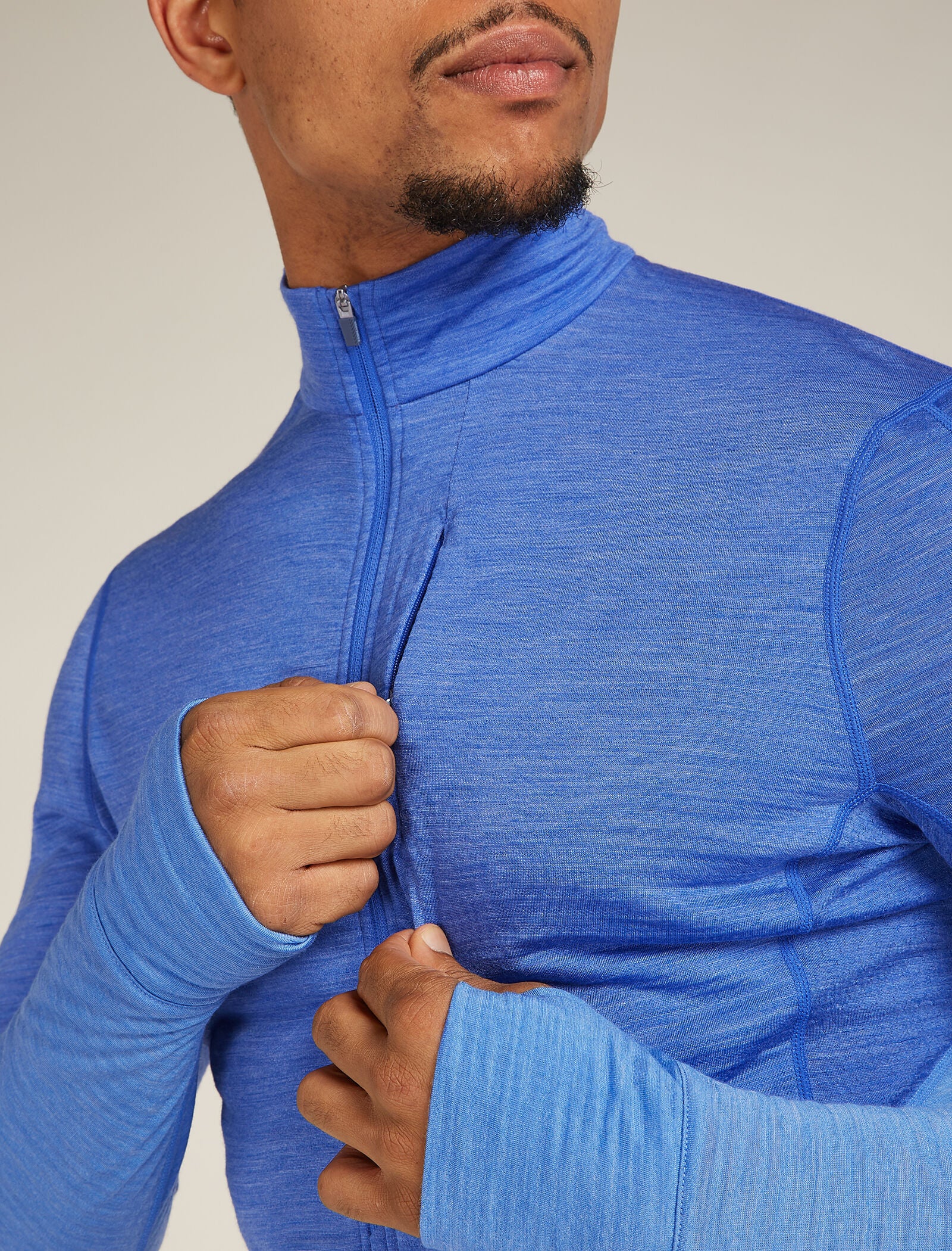 Men's Merino Blend 200 Realfleece⢠Descender Long Sleeve Half Zip Top - Image 9