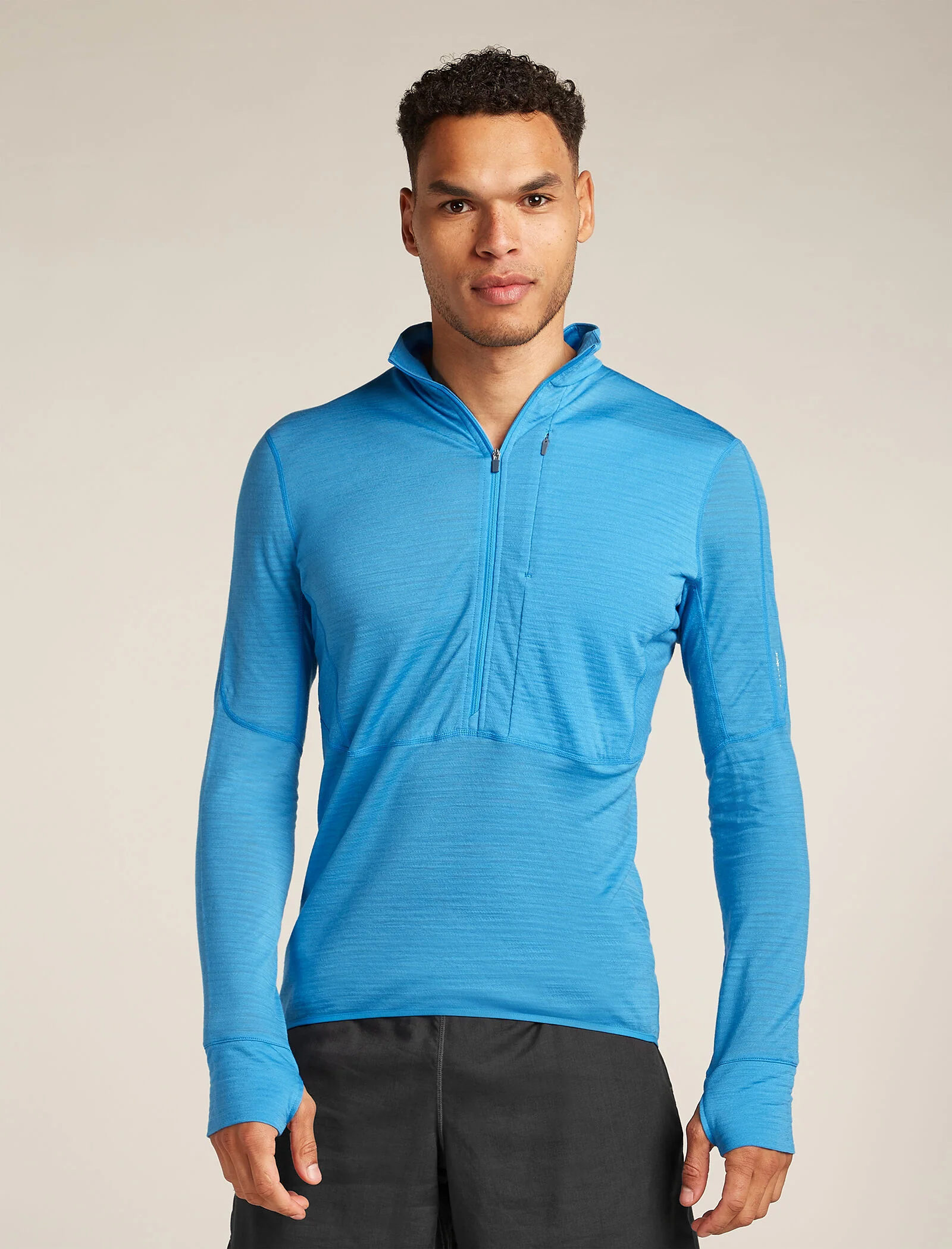 Men's Merino Blend 200 Realfleece™ Descender Long Sleeve Half Zip Top