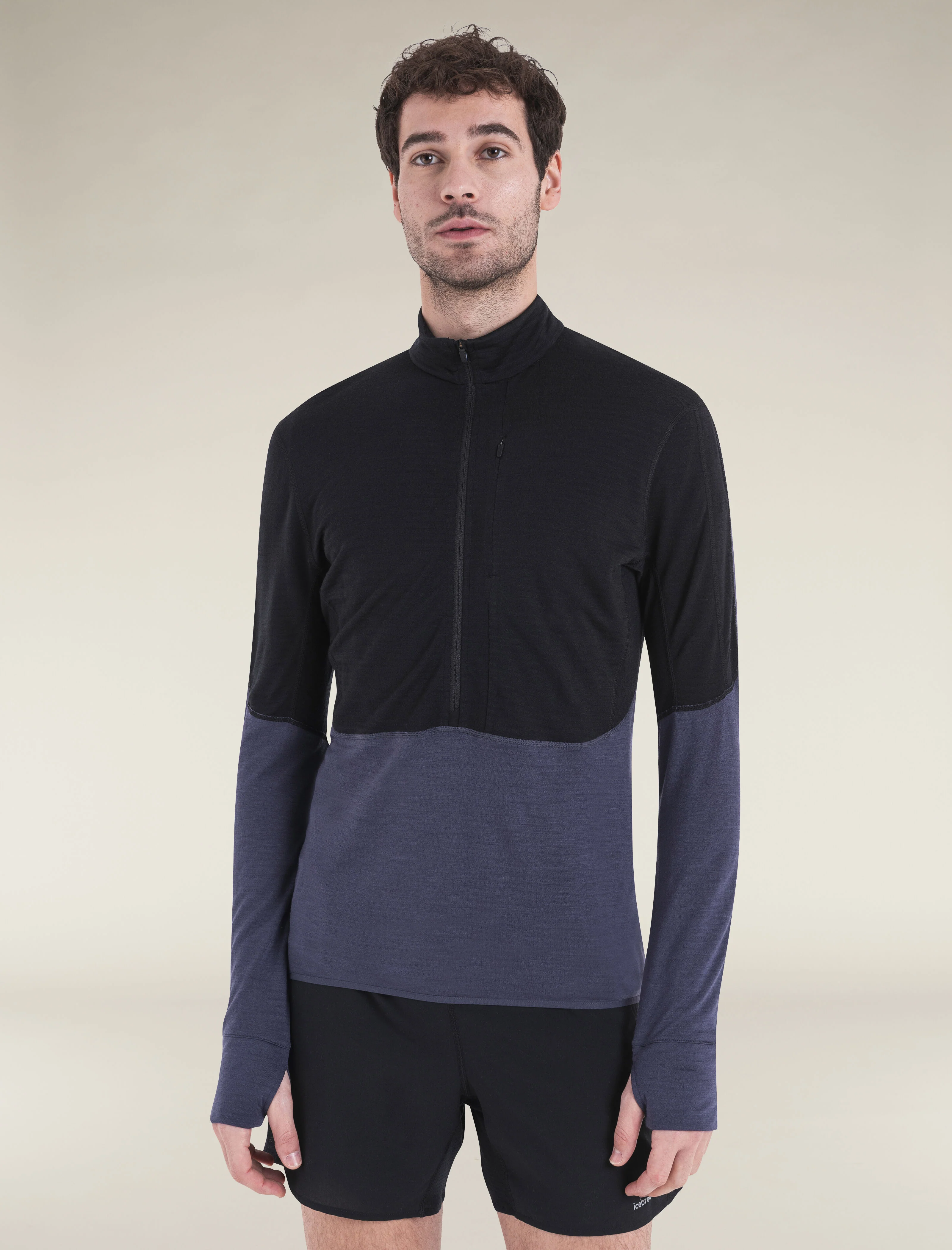 Men's Merino Blend 200 Realfleece⢠Descender Long Sleeve Half Zip Top