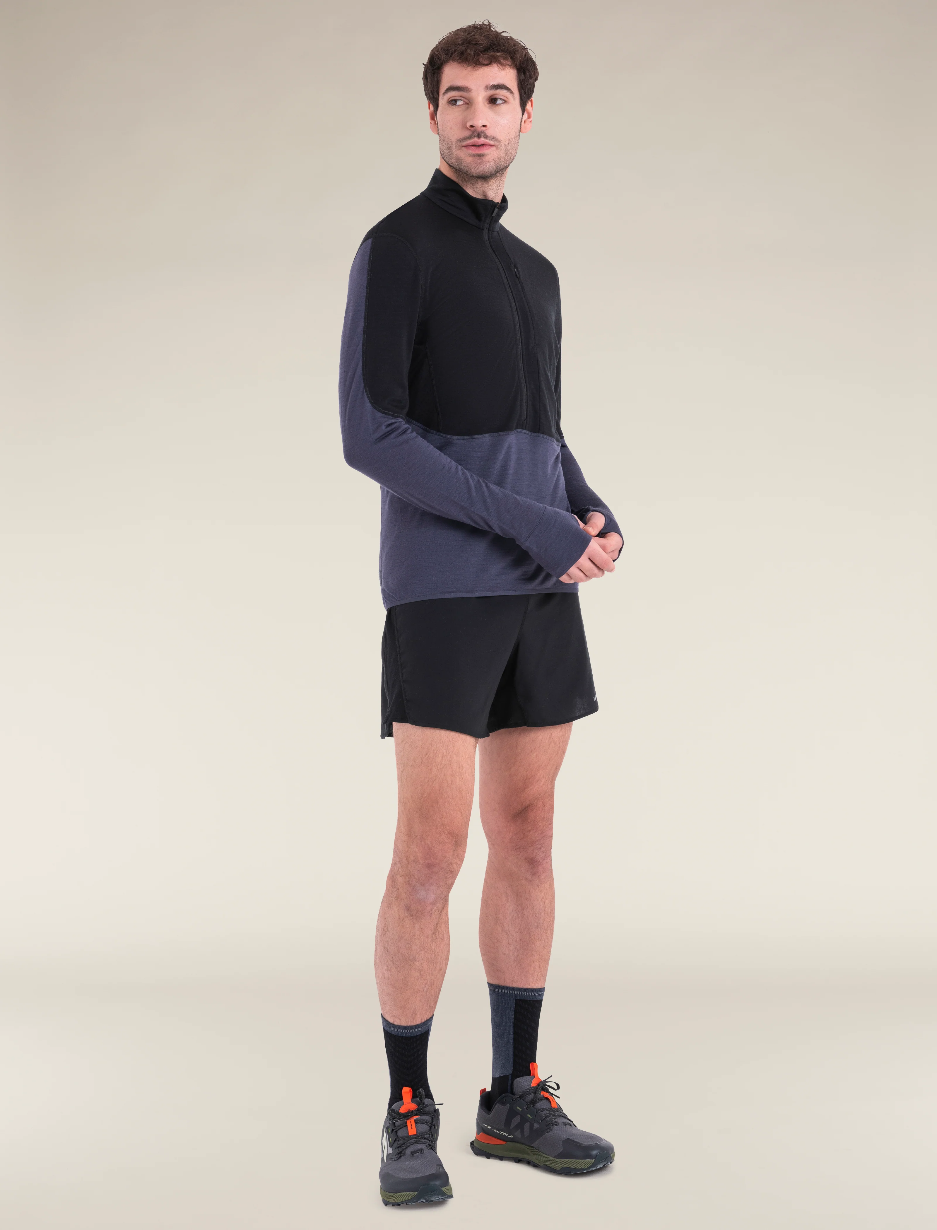 Men's Merino Blend 200 Realfleece⢠Descender Long Sleeve Half Zip Top - Image 3