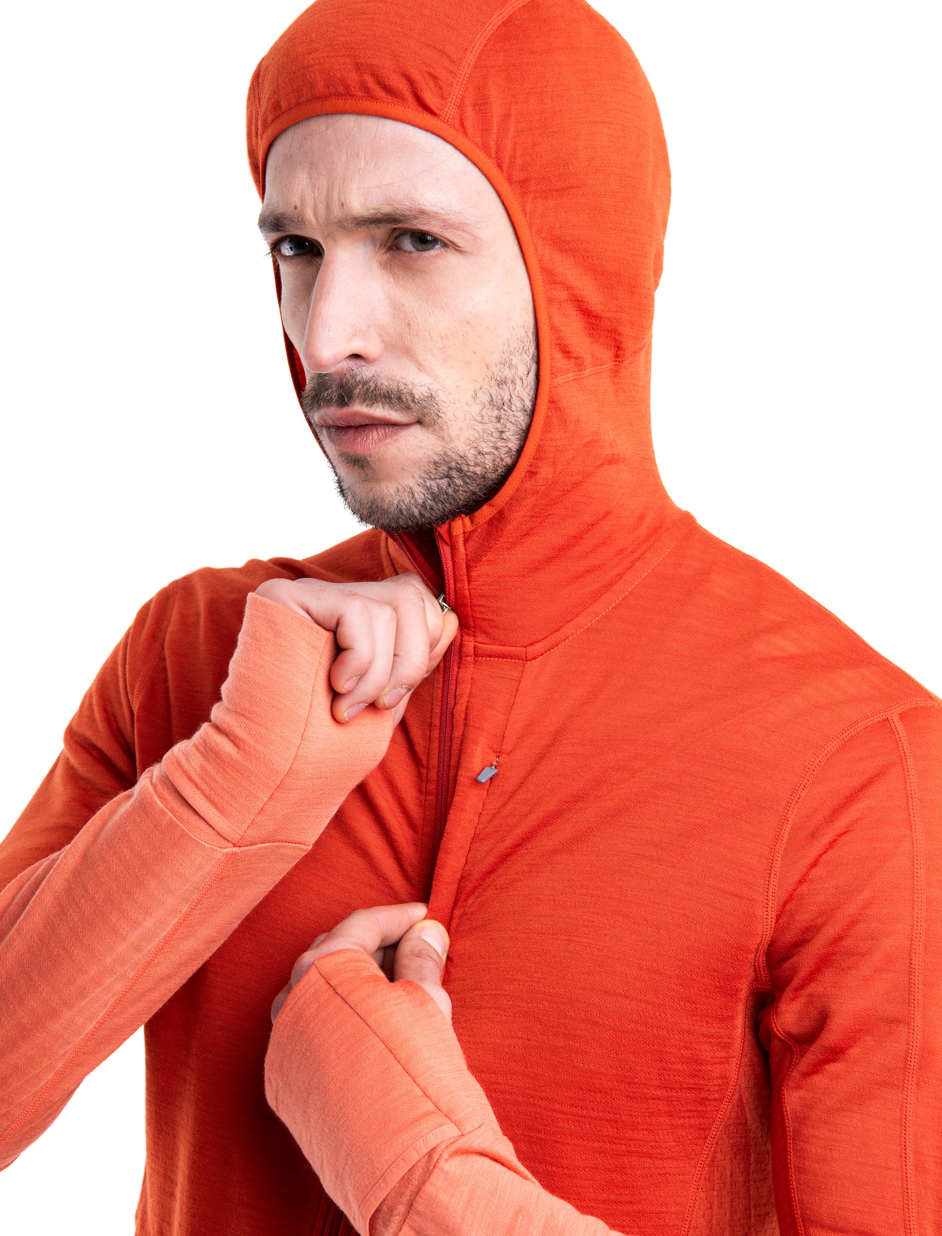 Men's Merino Blend 200 Realfleece⢠Descender Long Sleeve Zip Hoodie - Image 4