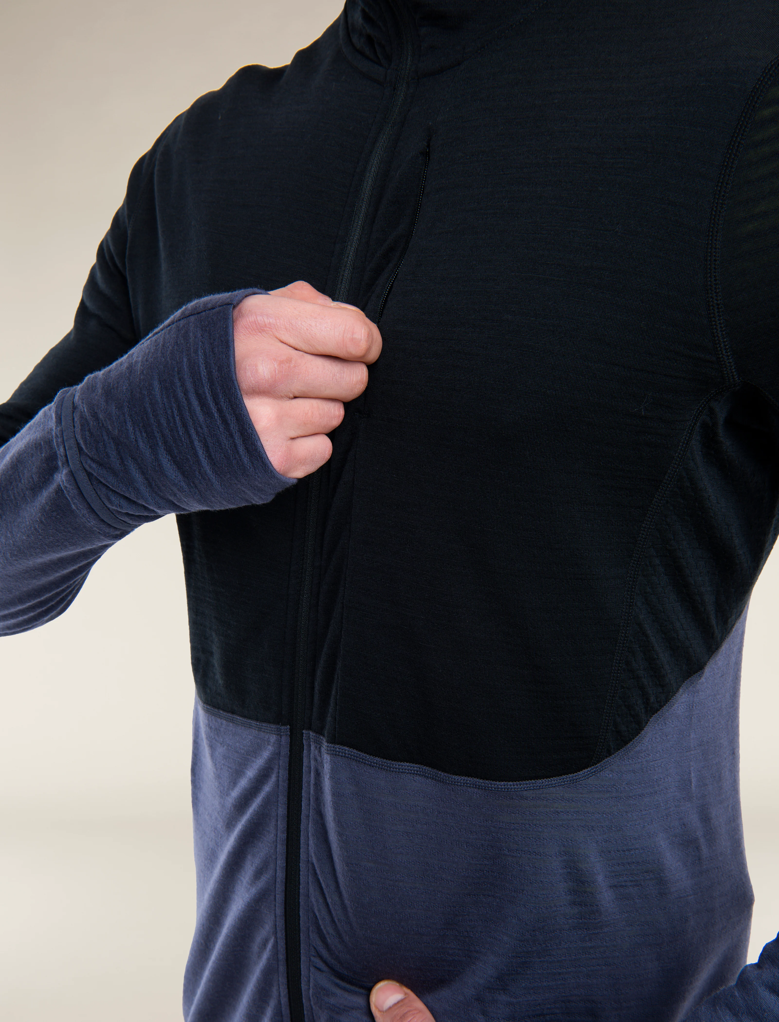 Men's Merino Blend 200 Realfleece⢠Descender Long Sleeve Zip Hoodie - Image 6