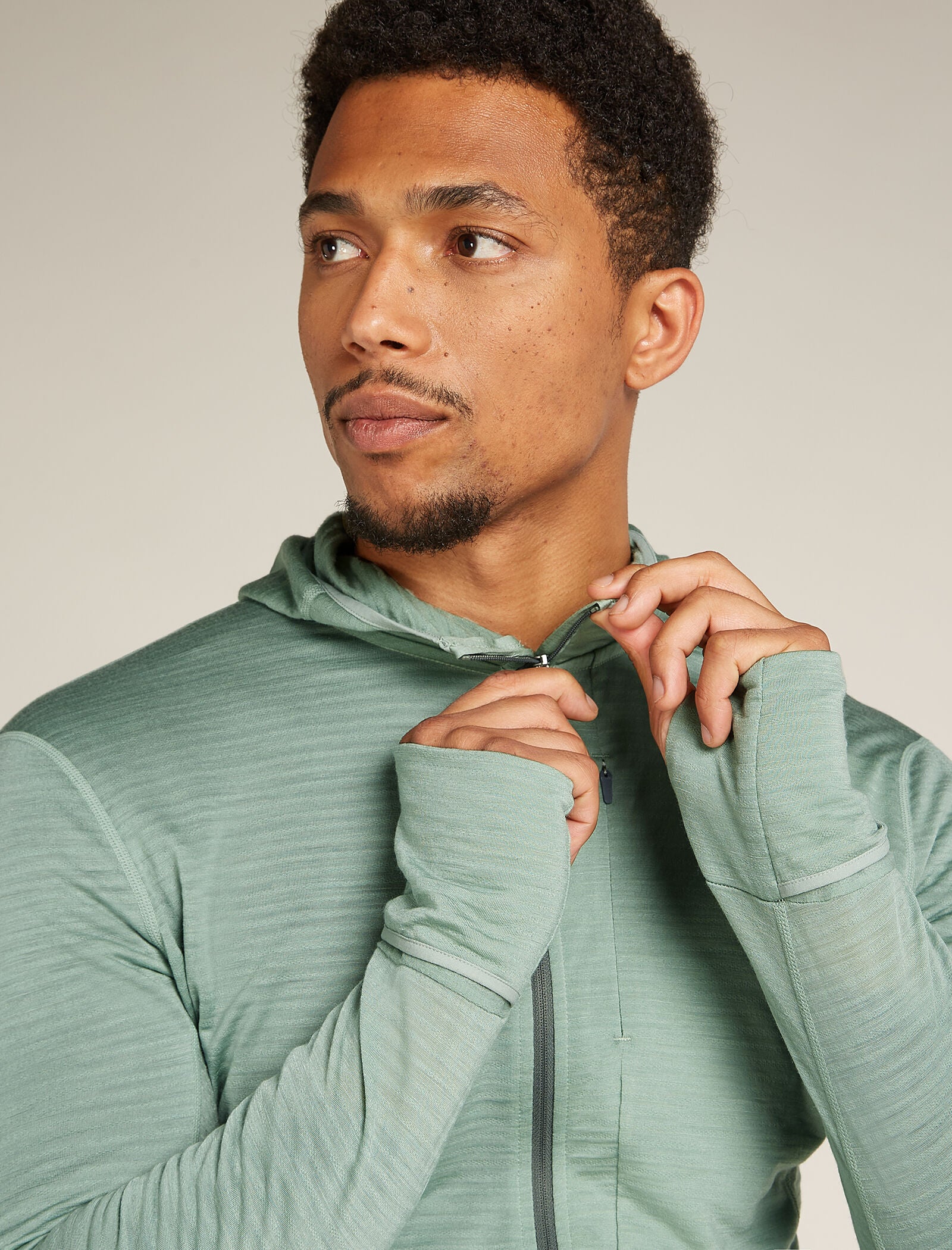 Men's Merino Blend 200 Realfleece⢠Descender Long Sleeve Zip Hoodie - Image 8