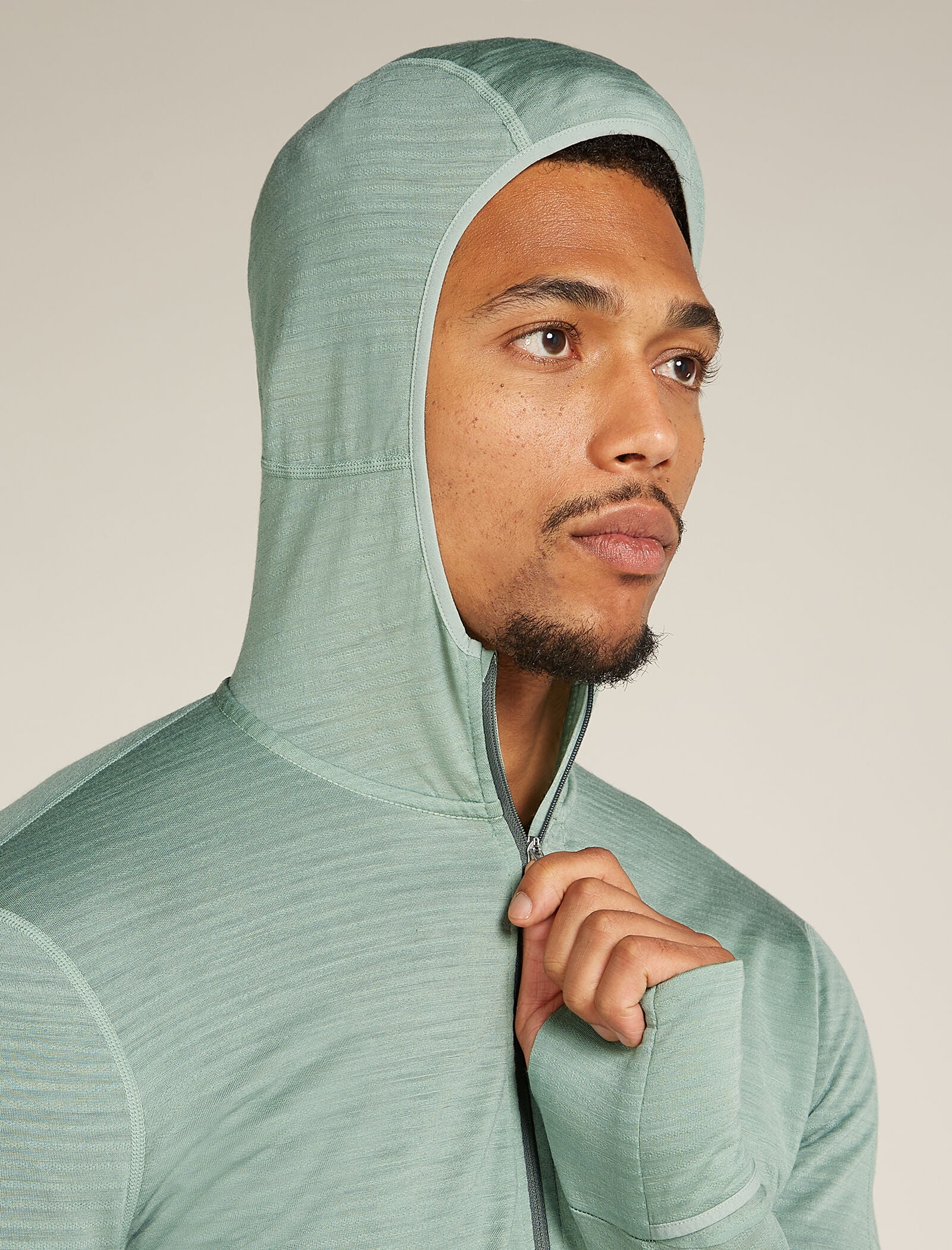 Men's Merino Blend 200 Realfleece⢠Descender Long Sleeve Zip Hoodie - Image 9