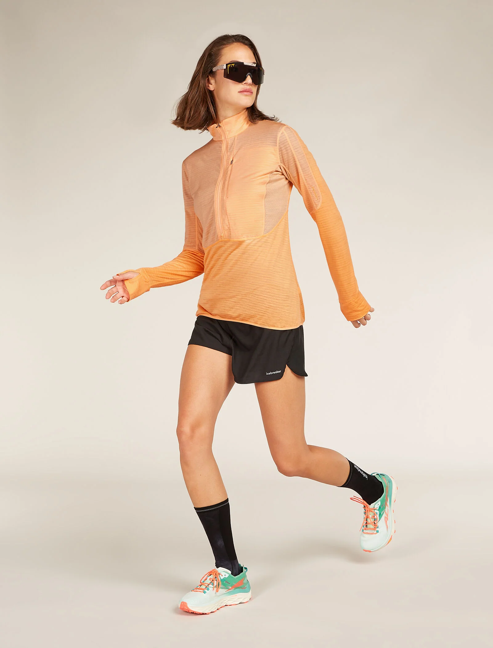 Women's Merino Blend 200 Realfleece⢠Descender Long Sleeve Half Zip Top - Image 4