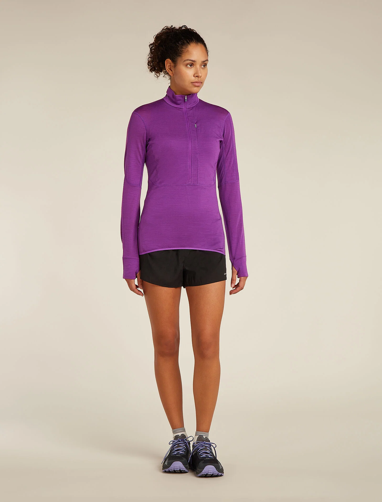 Women's Merino Blend 200 Realfleece™ Descender Long Sleeve Half Zip Top - Image 3
