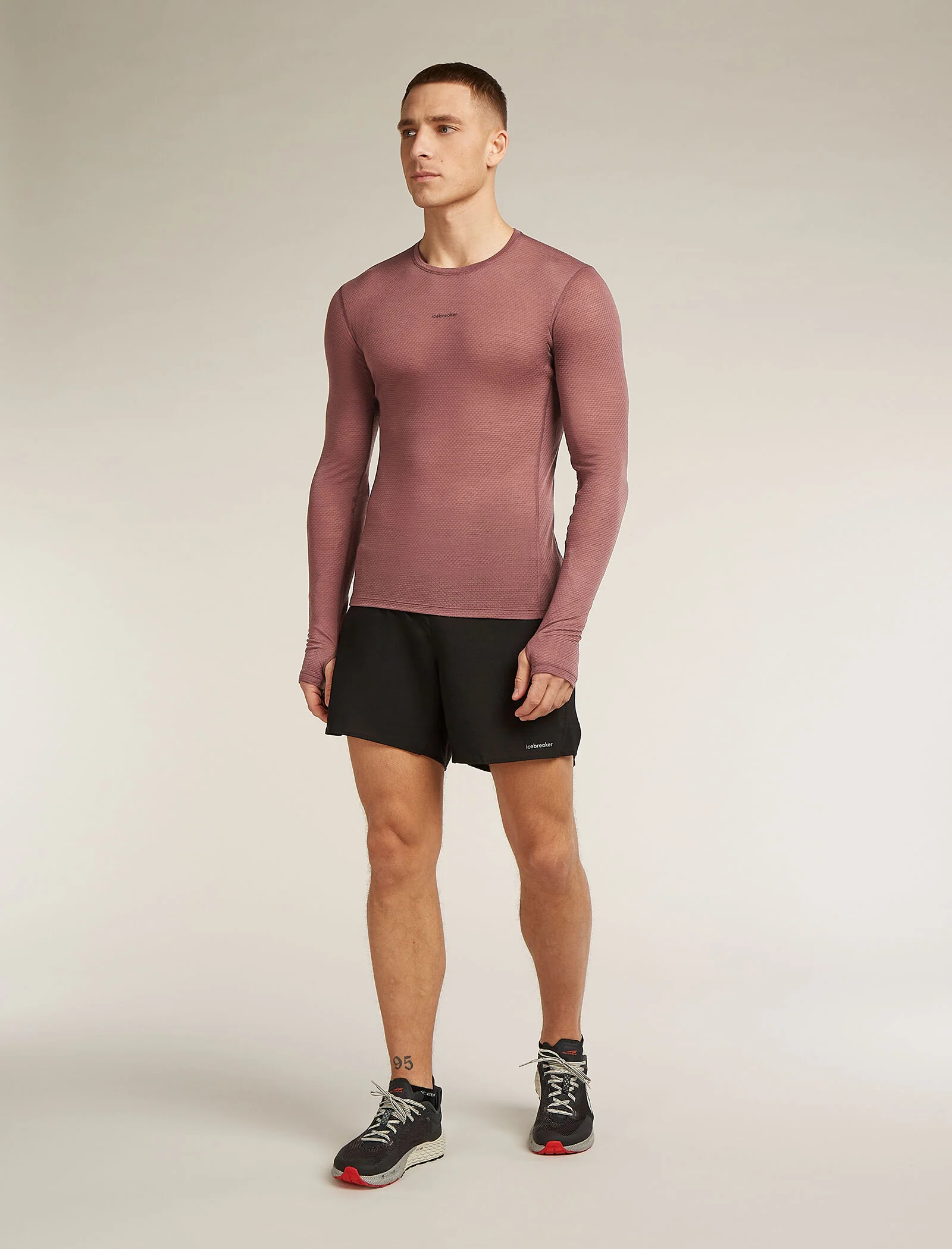 Men's Merino Blend 75 Cool-Lite™ Featherlight™ Long Sleeve Crew Thermal Top - Image 3