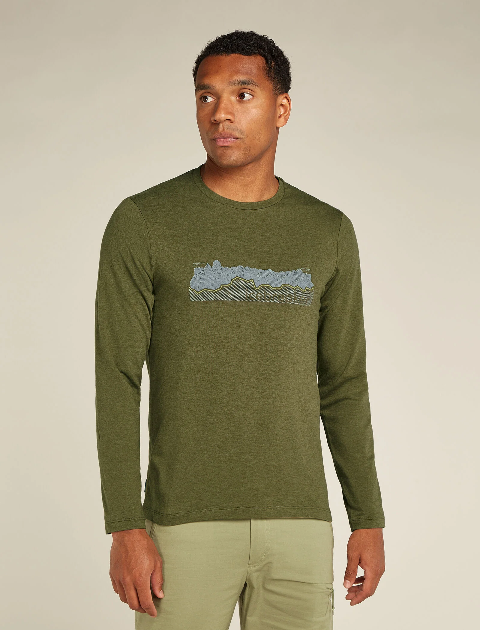 Men's Merino Blend Central Classic Long Sleeve T-Shirt Haute Route
