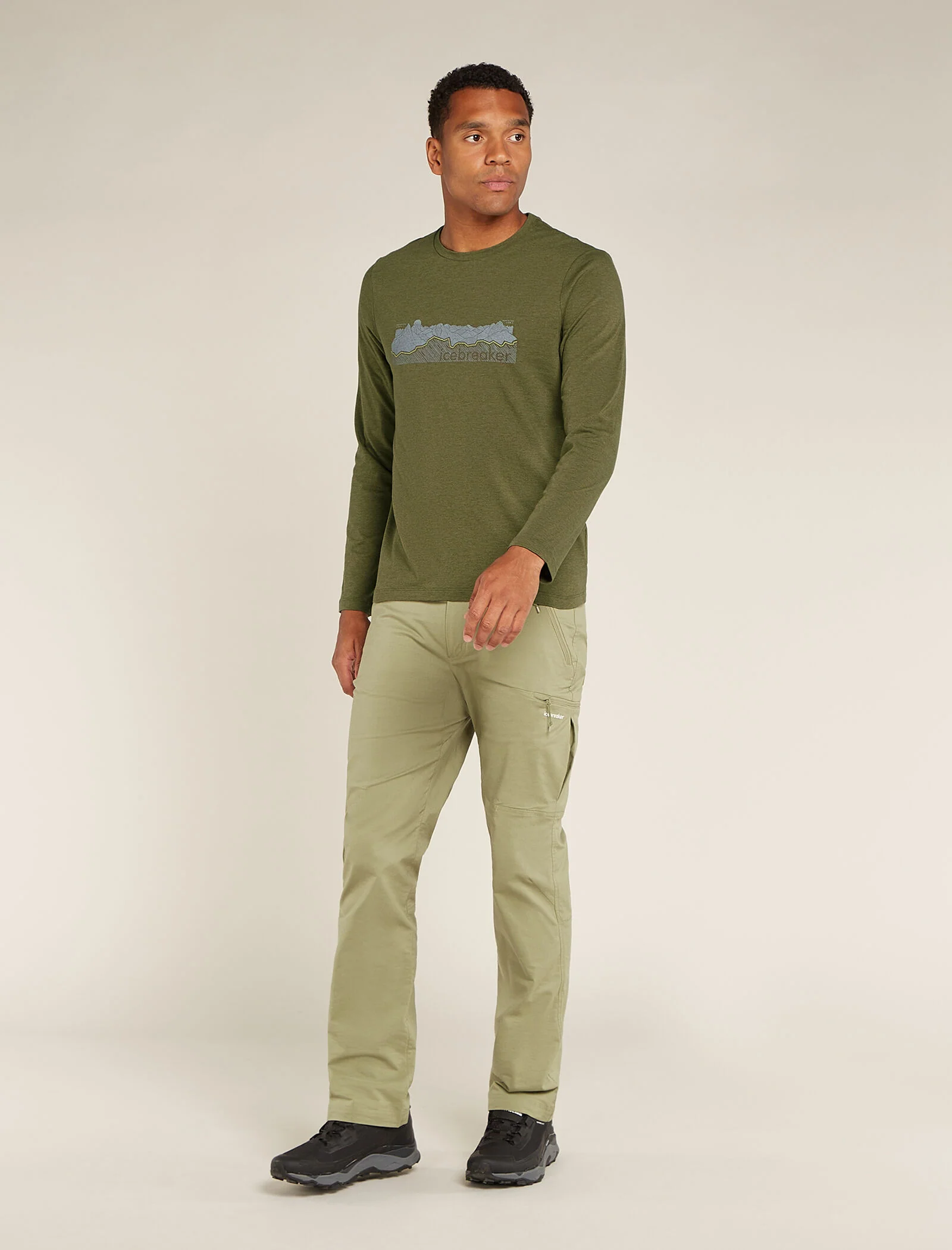 Men's Merino Blend Central Classic Long Sleeve T-Shirt Haute Route - Image 3