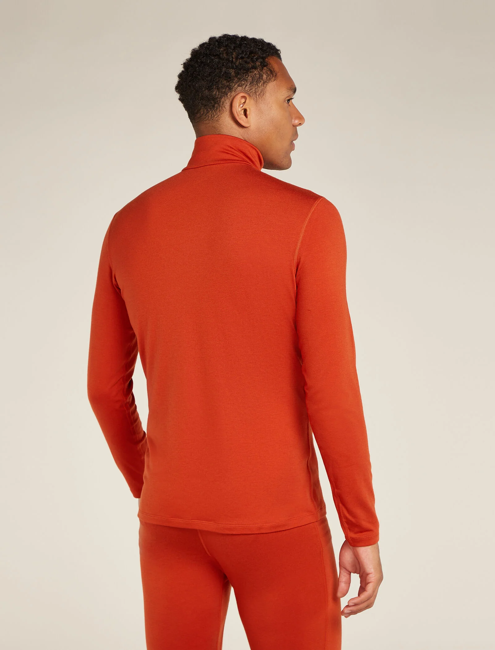 Men's Merino Blend Core Heavyweight Long Sleeve Half Zip Thermal Top - Image 2